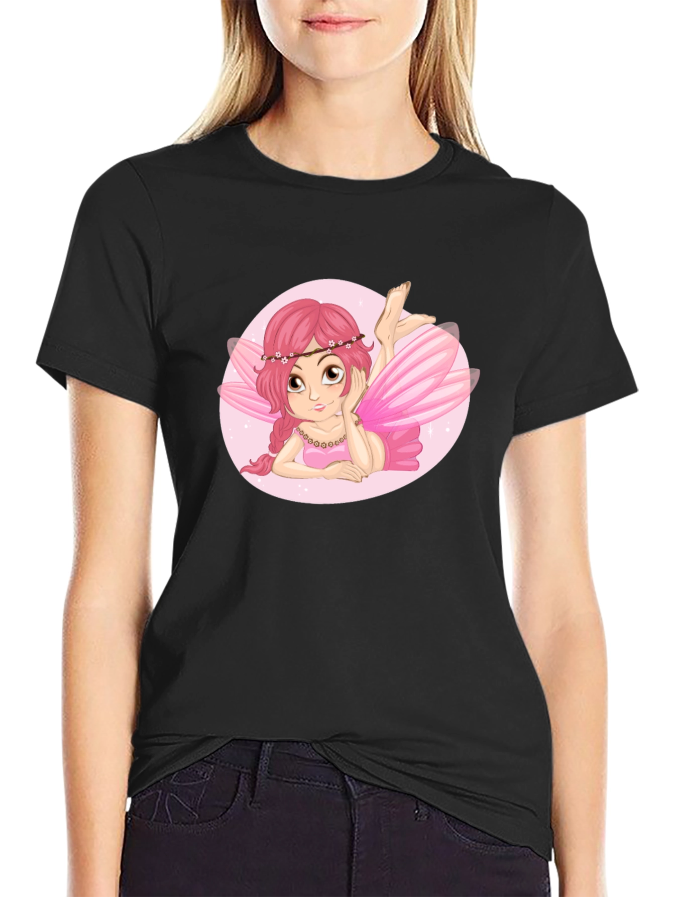 Fairy Graphic Black Tee