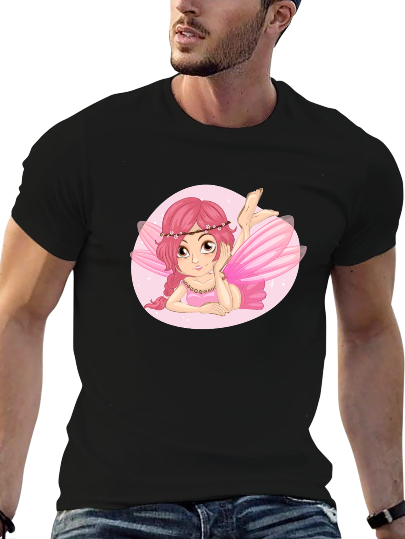 Fairy Graphic Black Tee