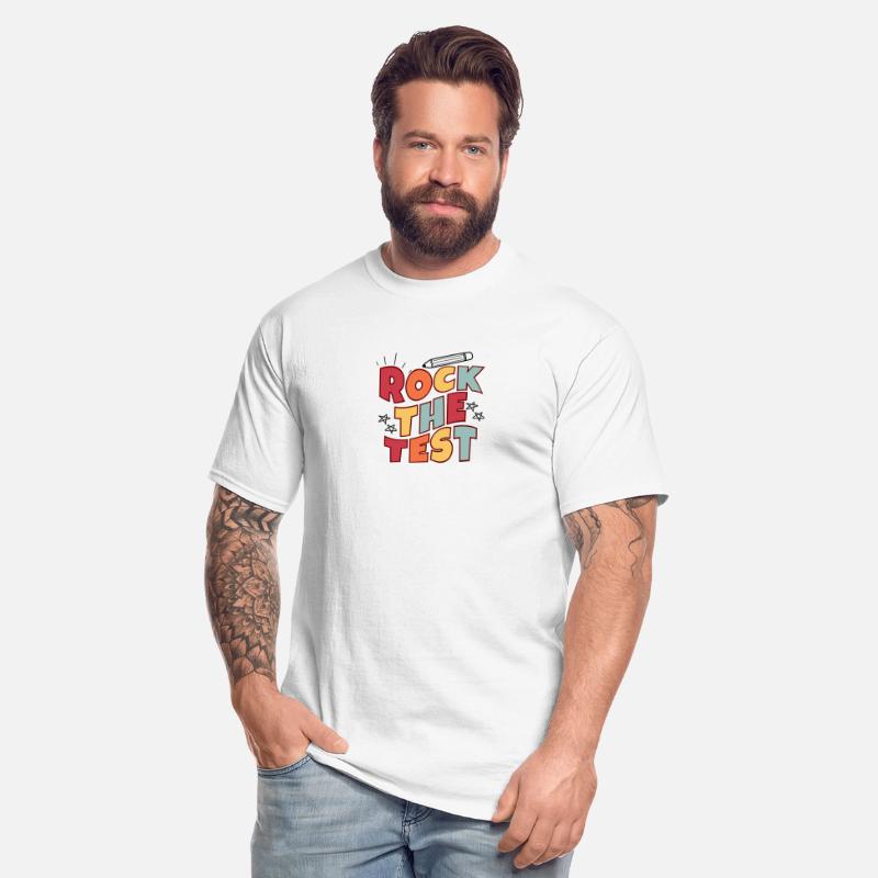 Rock The Test Testing Day Retro Motivational Teach