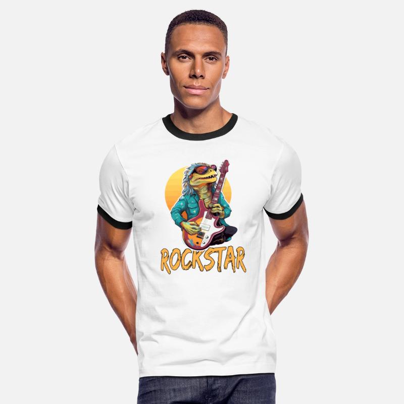 Rockstar Reptile Musician with Electric Guitar