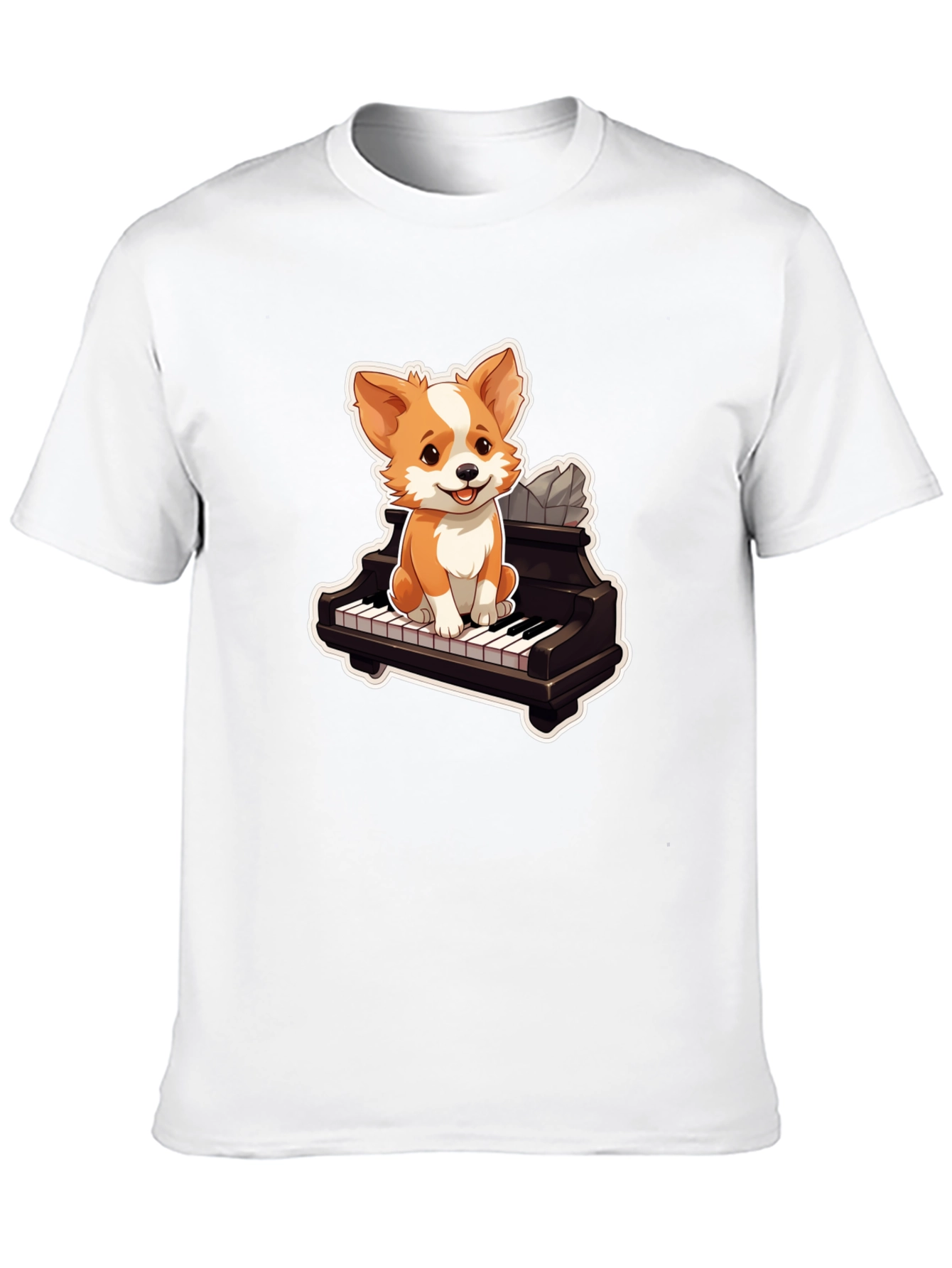 Dog Playing Piano T-Shirt