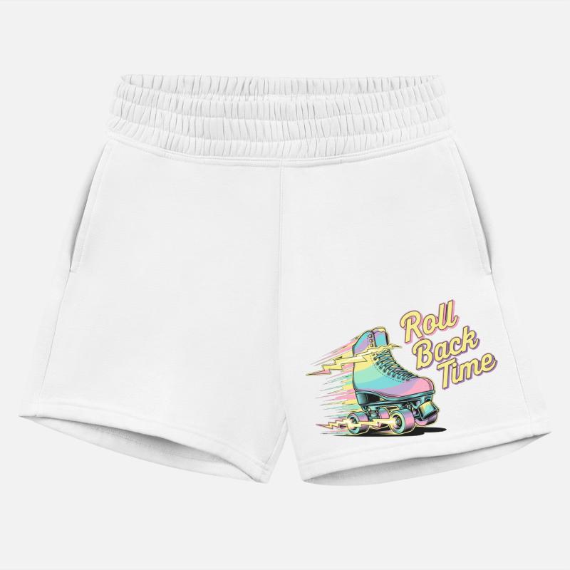 Roll Back Time Retro Roller Skate Lightning Tee