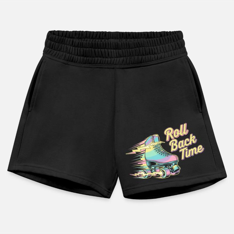 Roll Back Time Retro Roller Skate Lightning Tee