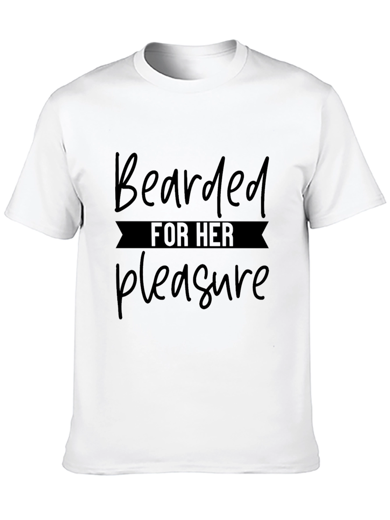 Bearded For Her Pleasure Graphic Tee - Black