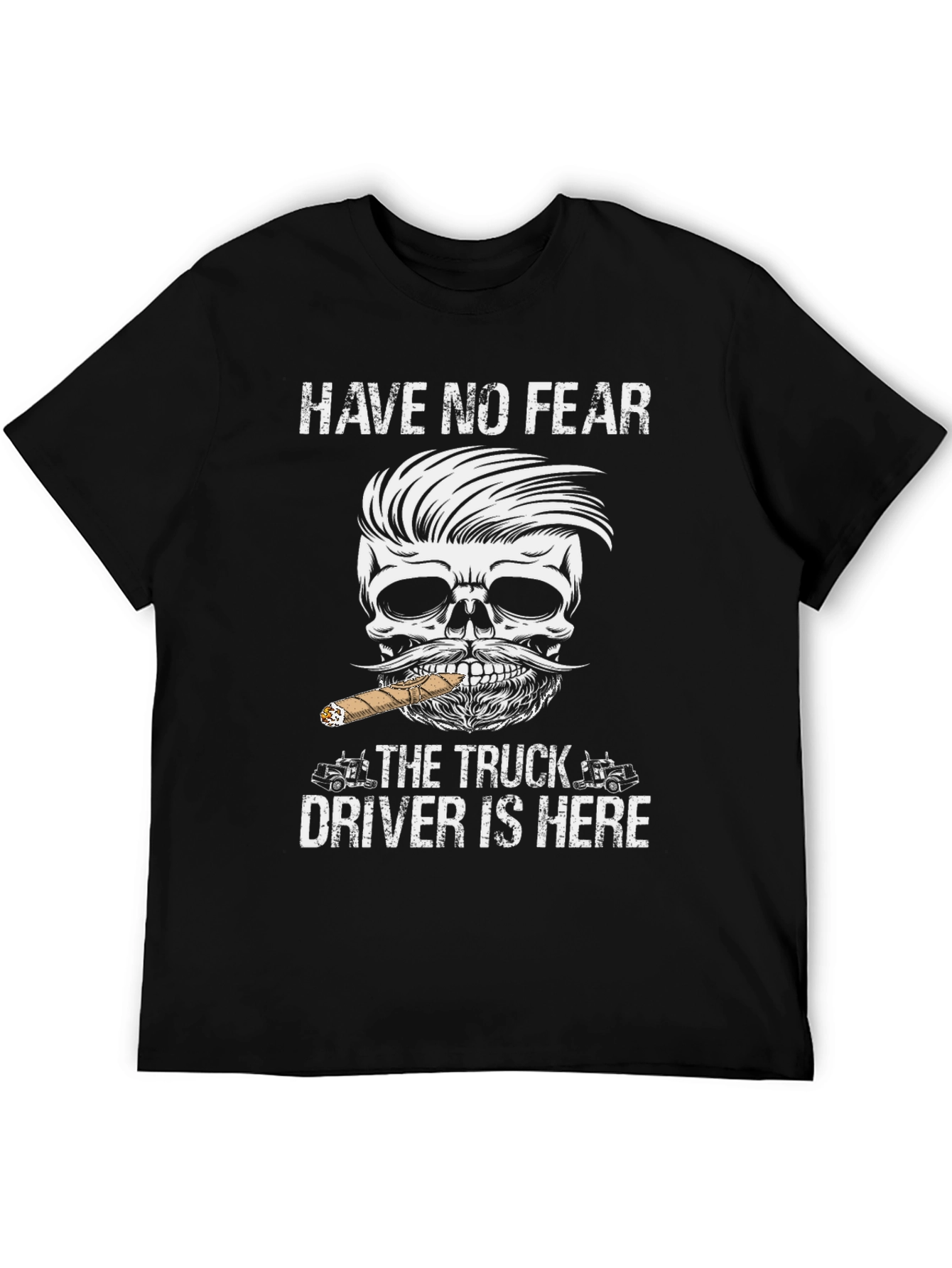 Truck Driver Skull Graphic Tee