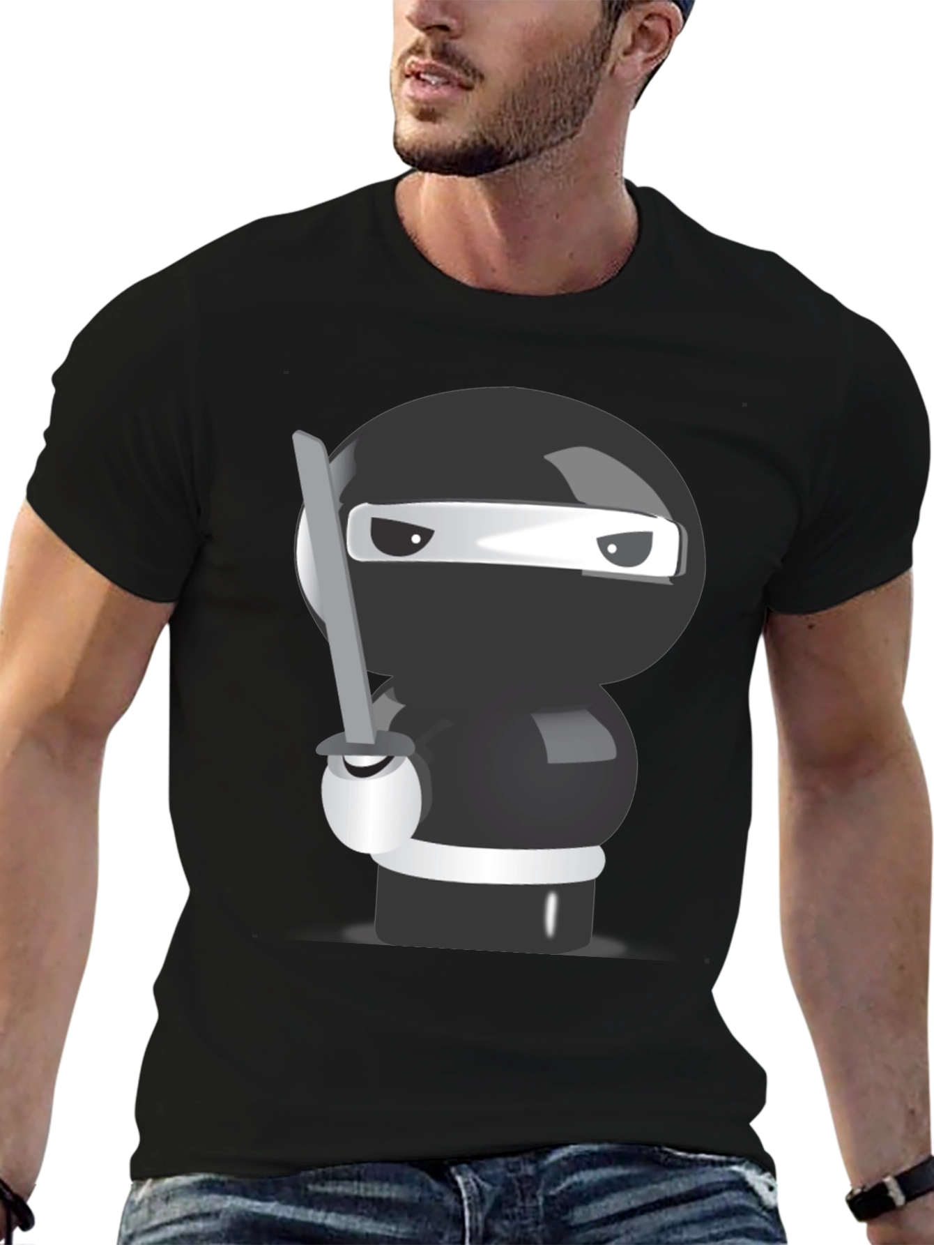 Ninja Cartoon Graphic T-Shirt