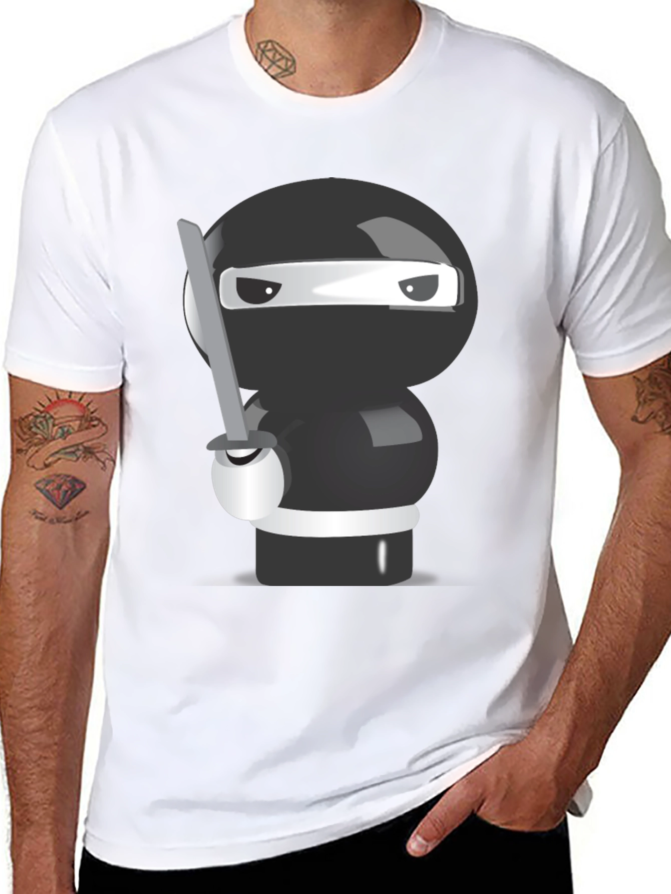 Ninja Cartoon Graphic T-Shirt