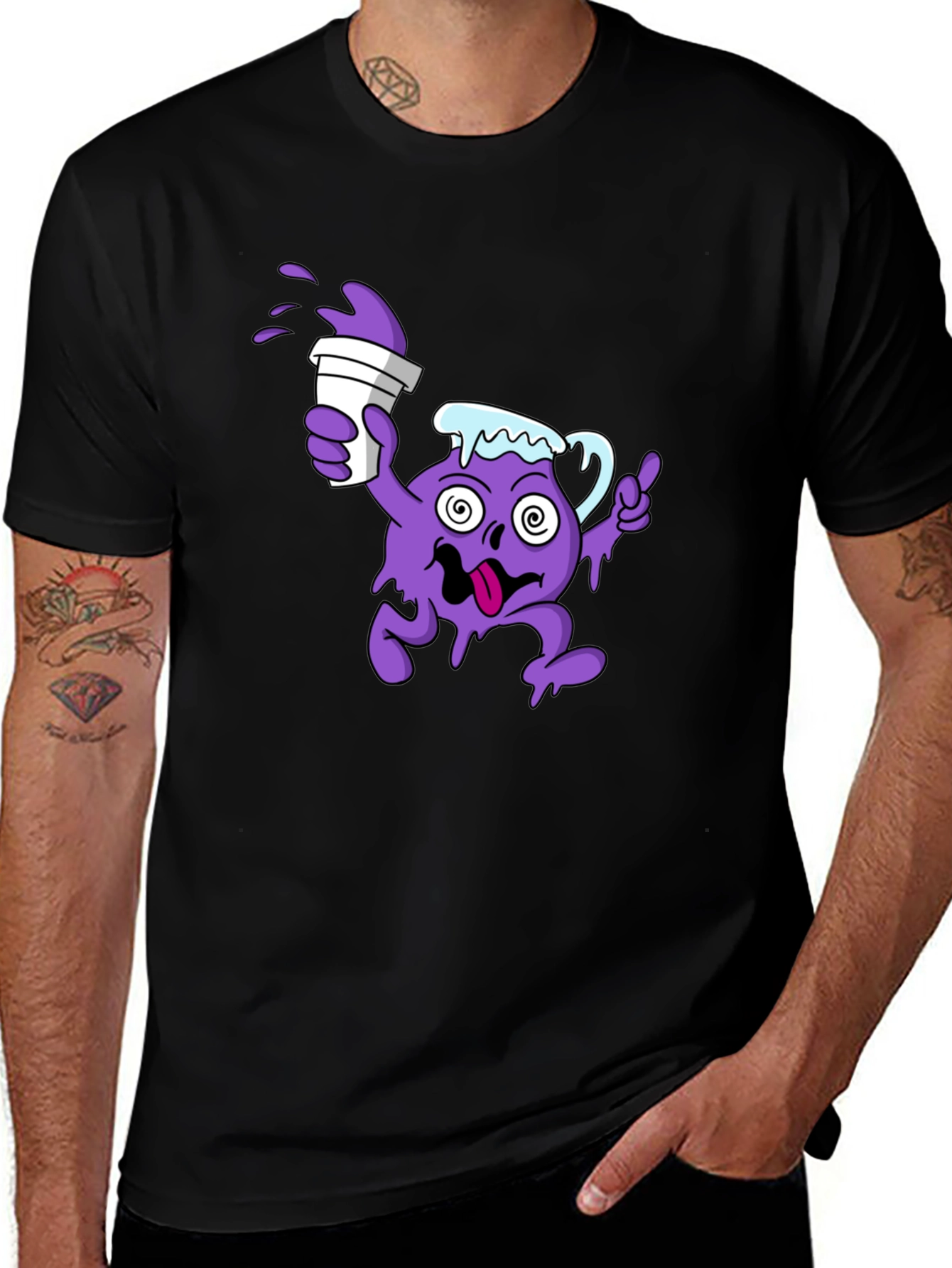 Purple Drink Cartoon Graphic Tee