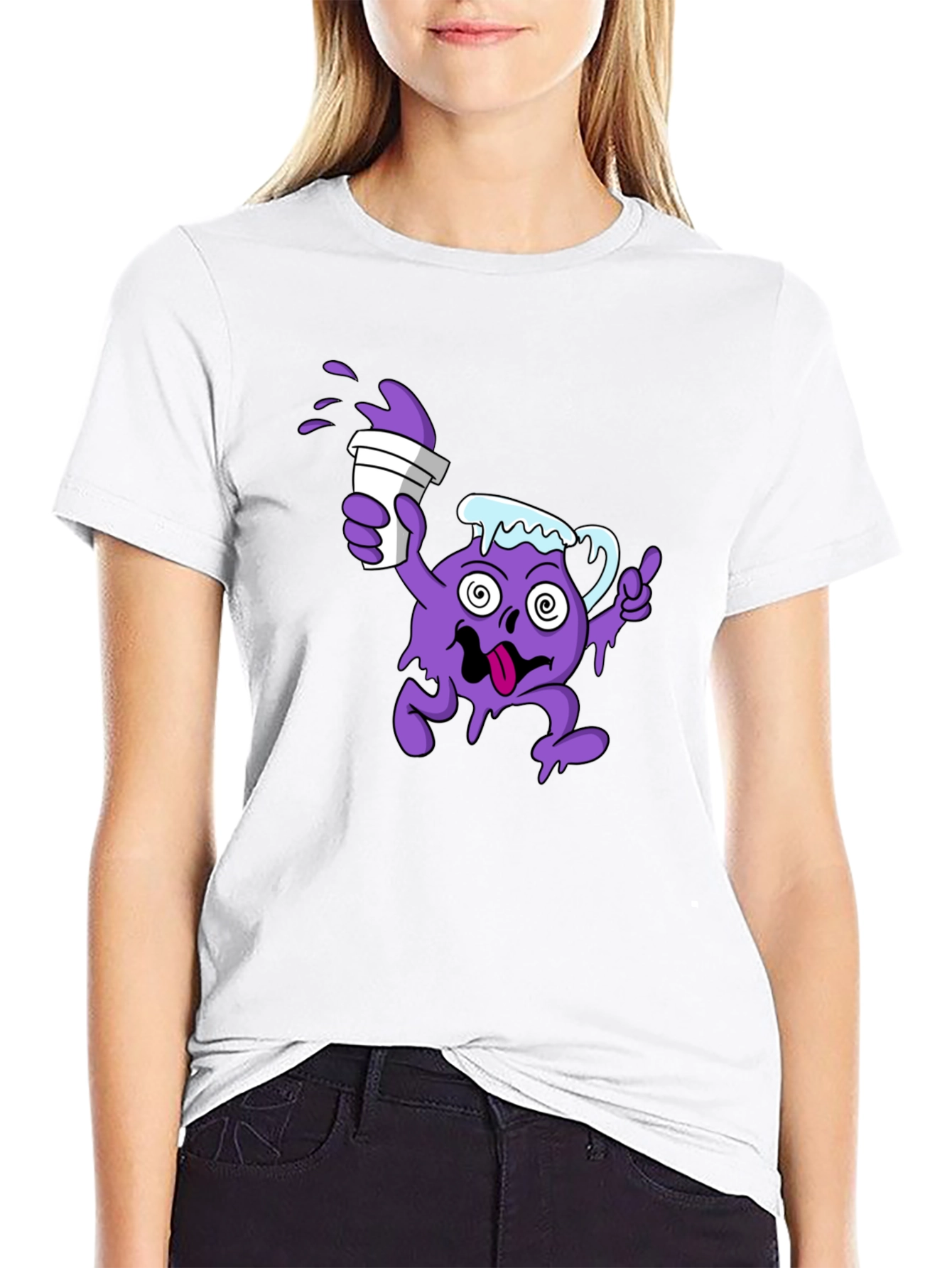 Purple Drink Cartoon Graphic Tee