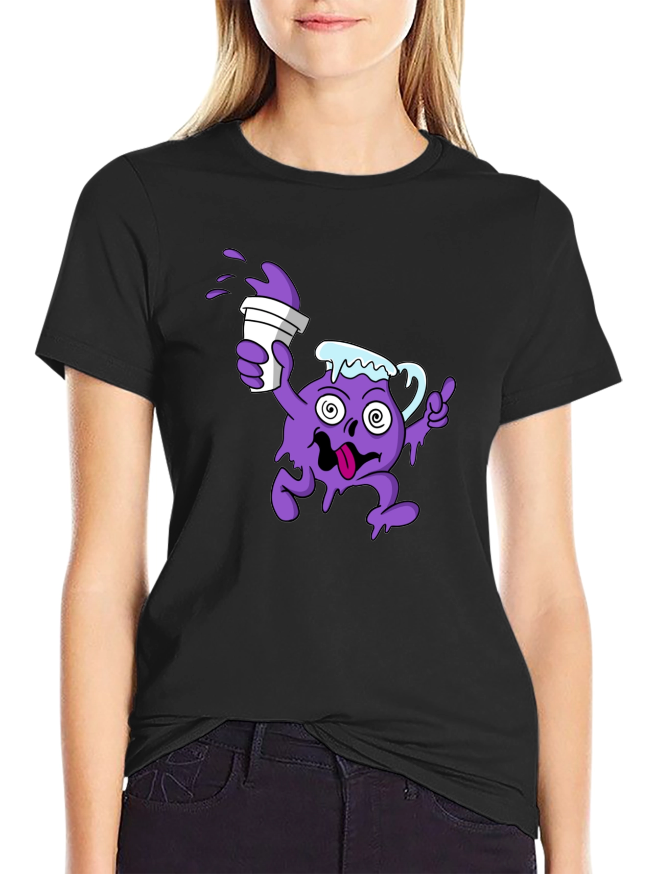 Purple Drink Cartoon Graphic Tee