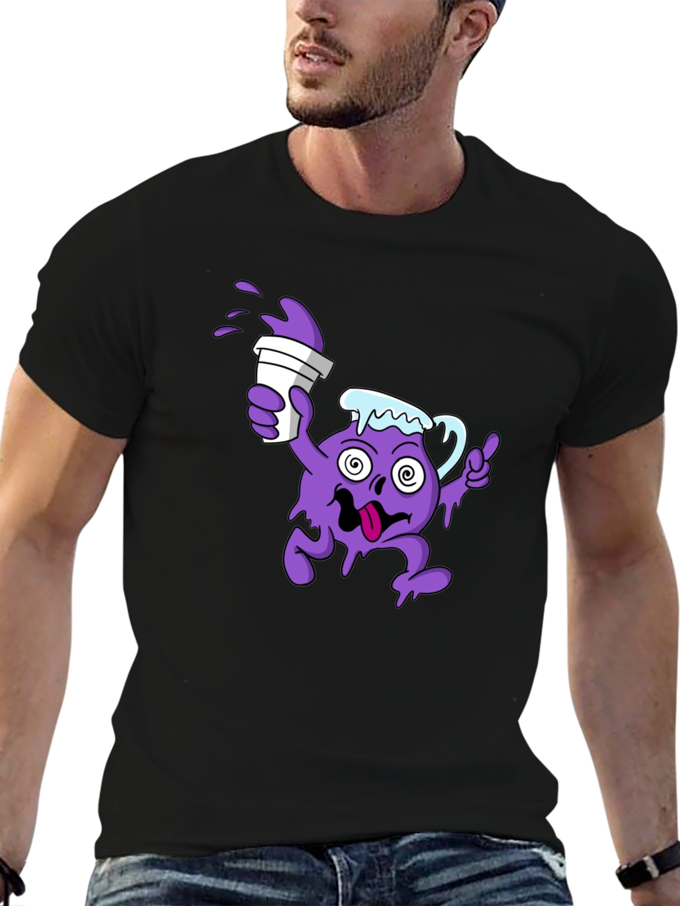 Purple Drink Cartoon Graphic Tee