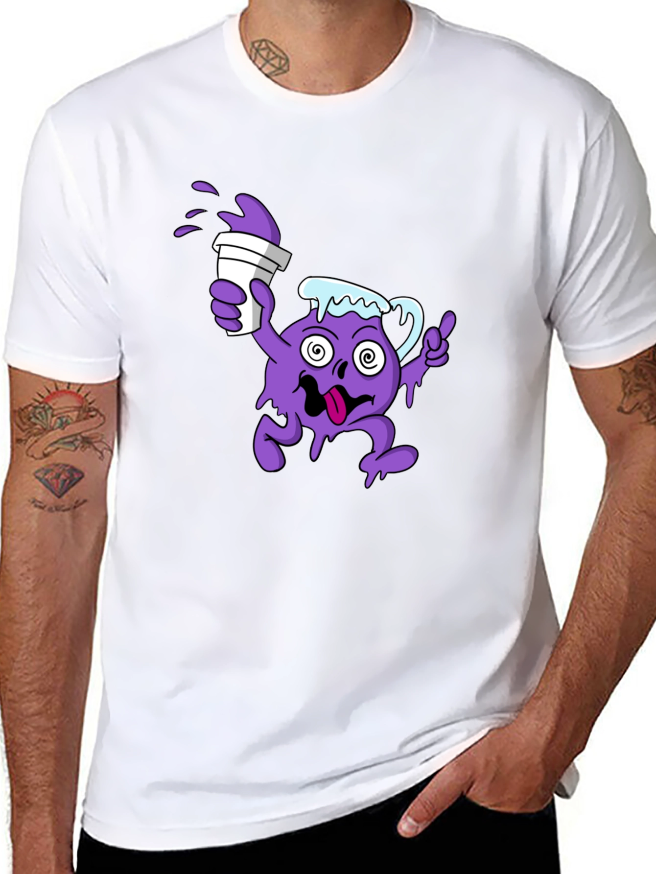 Purple Drink Cartoon Graphic Tee