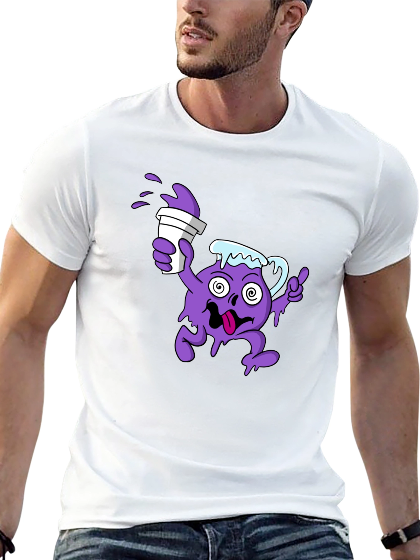 Purple Drink Cartoon Graphic Tee