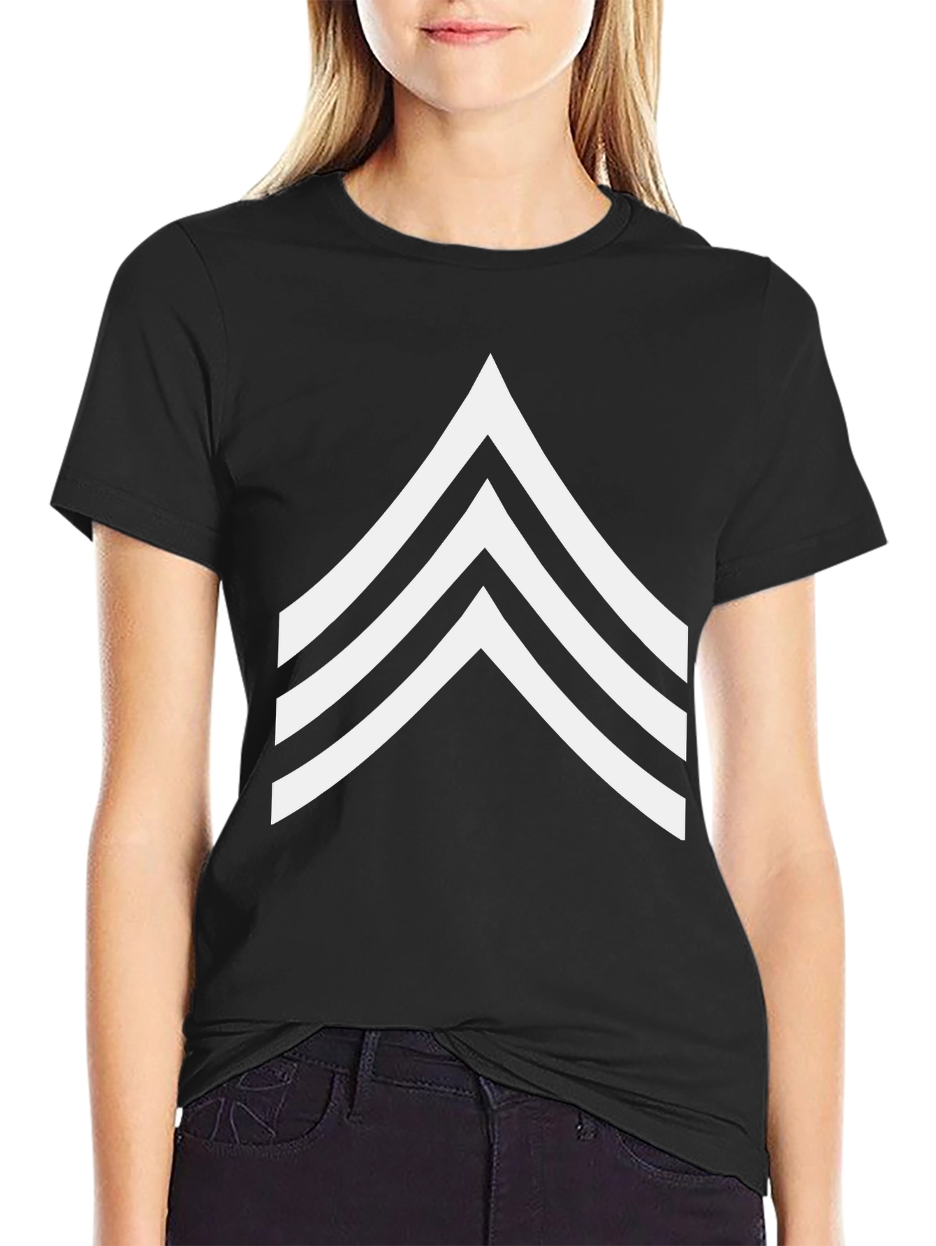 Sergeant Stripes Graphic Tee - Military Style Shirt