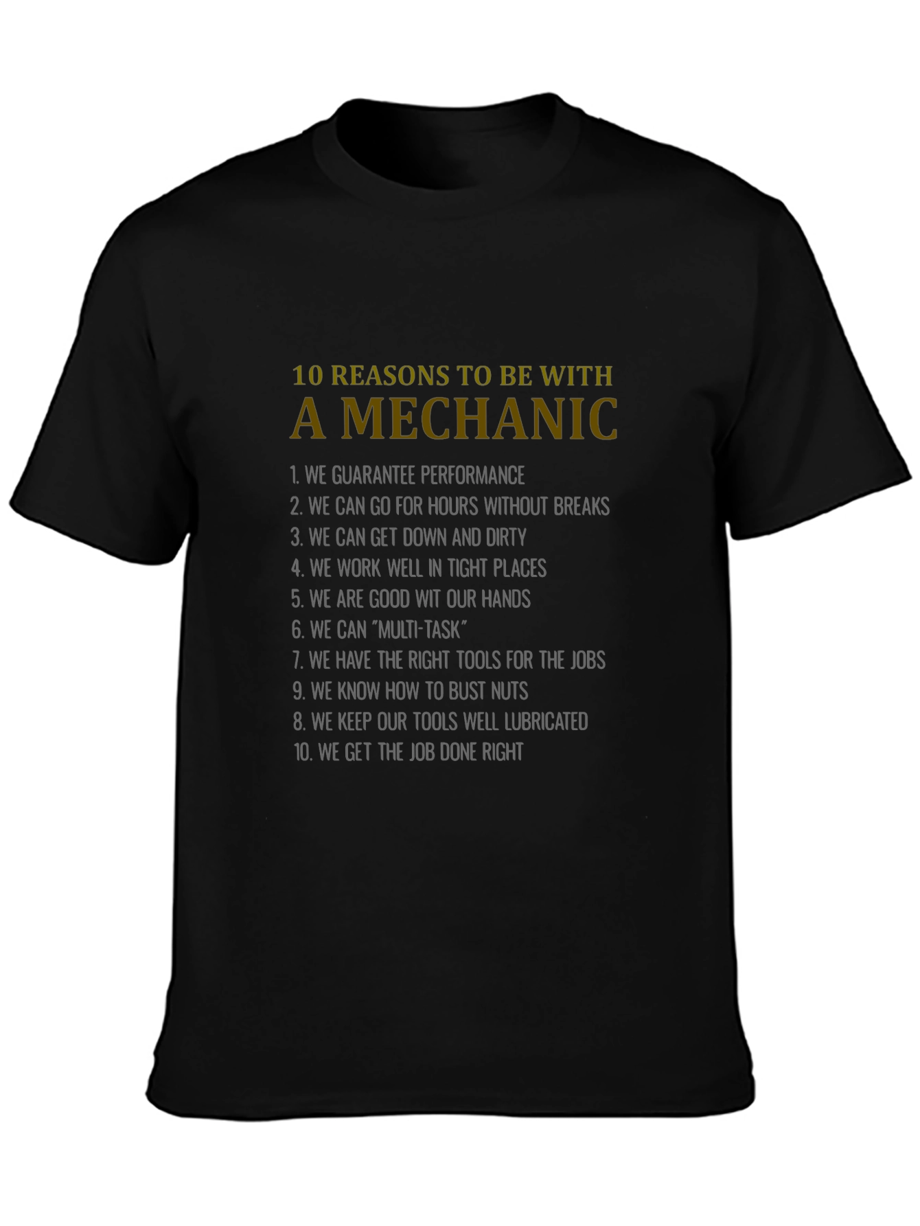 10 Reasons Mechanic T-Shirt - Funny Mechanic Gift