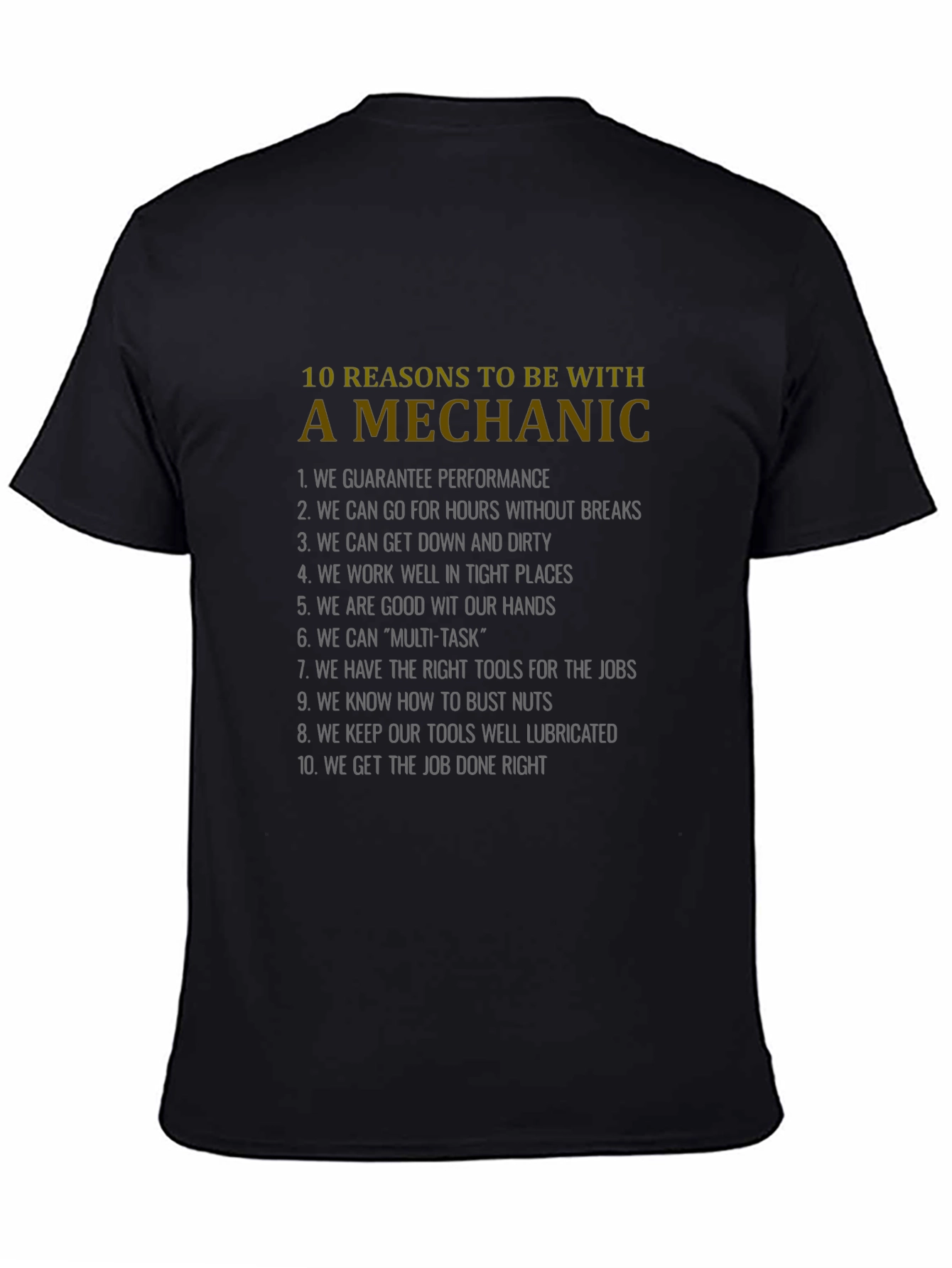 10 Reasons Mechanic T-Shirt - Funny Mechanic Gift