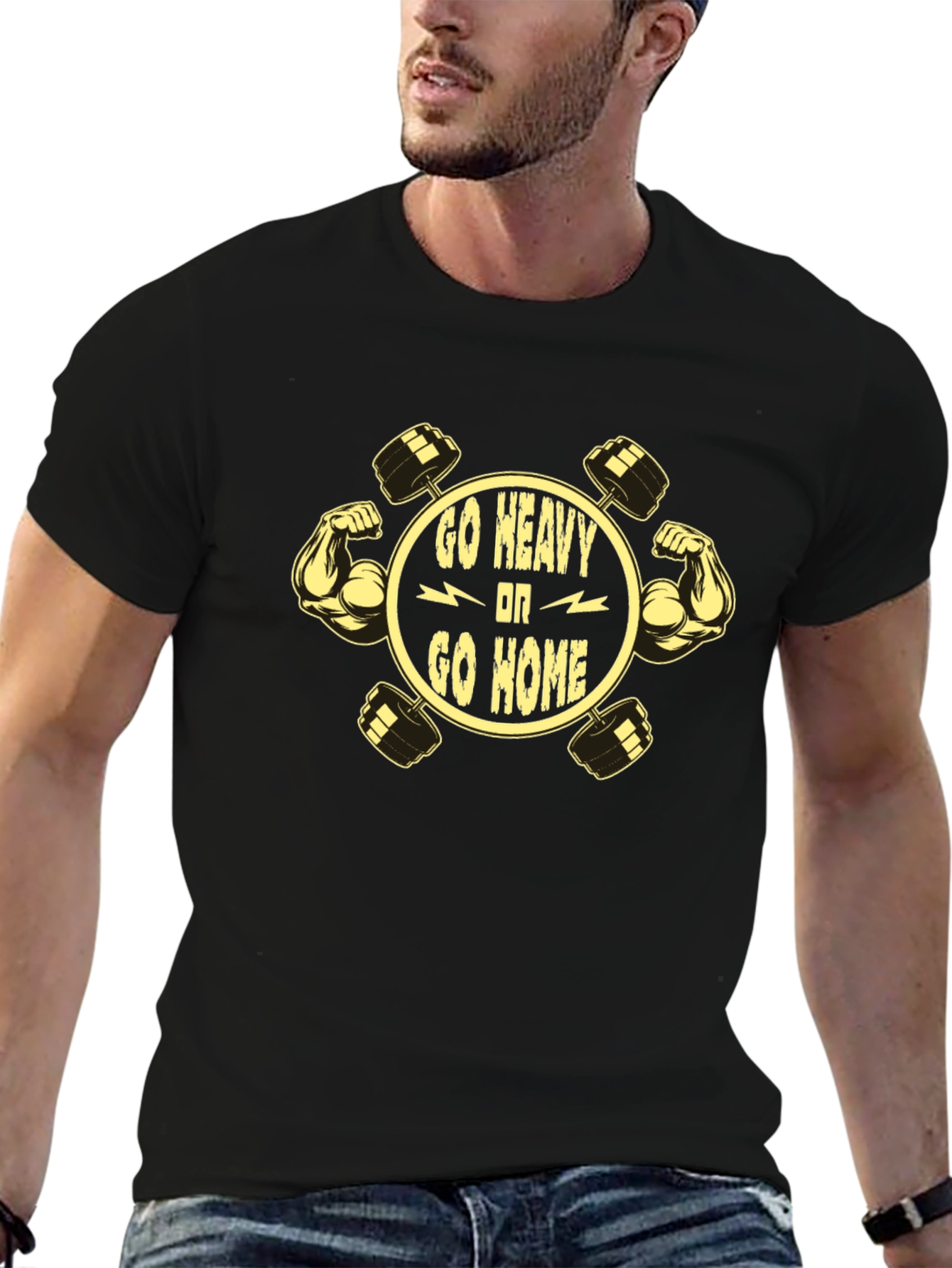 Go Heavy or Go Home Graphic T-Shirt