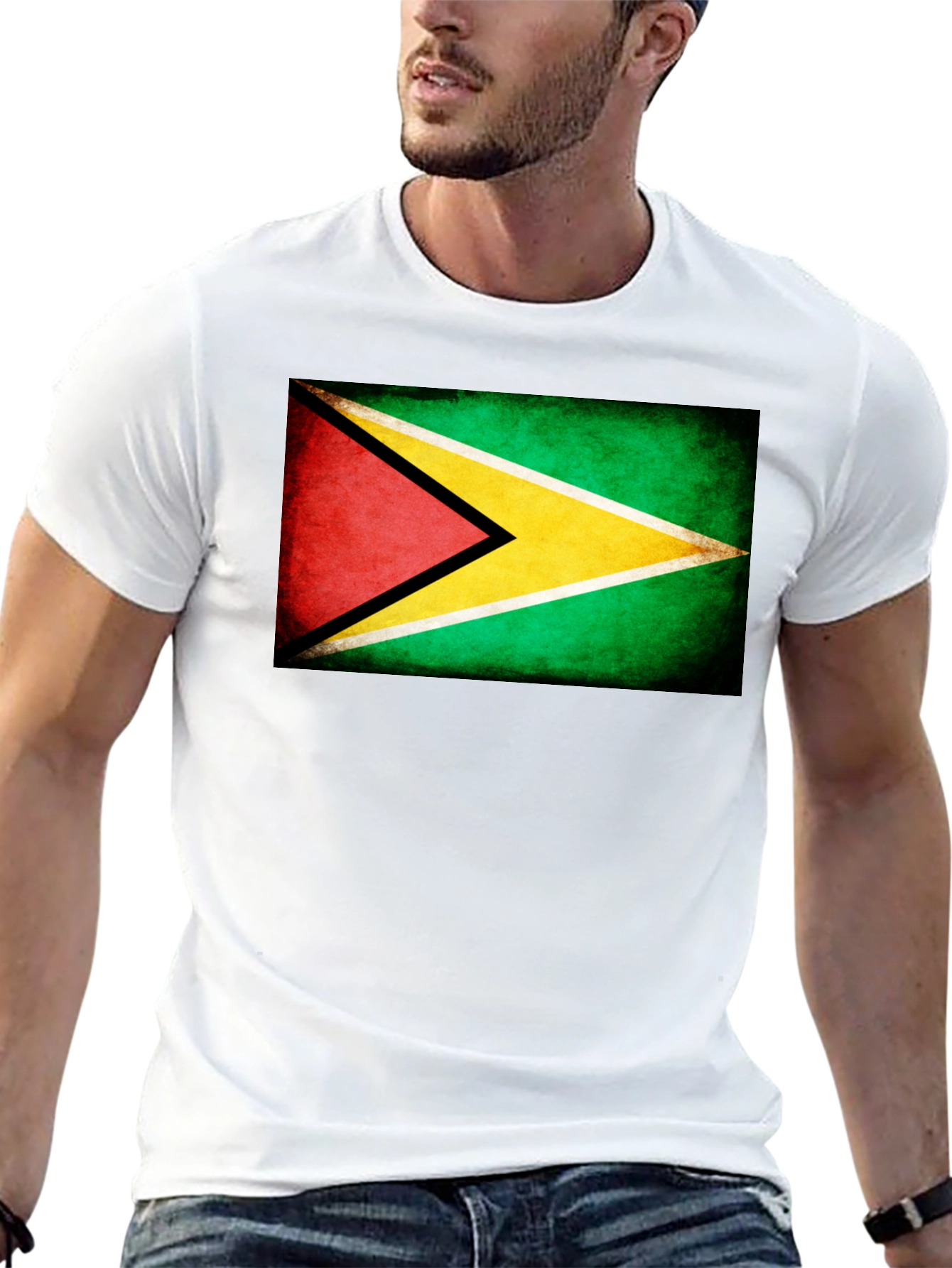 Guyana Flag Grunge T-Shirt