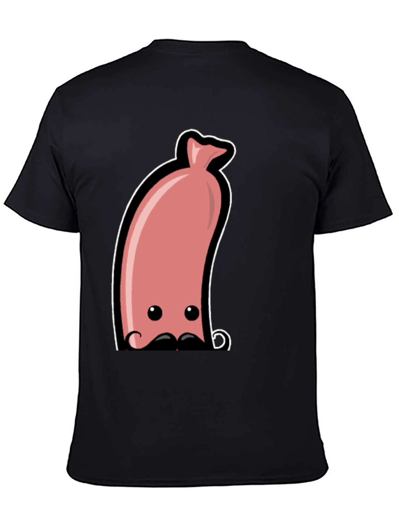 Funny Sausage Graphic Tee - Mens Black T-Shirt