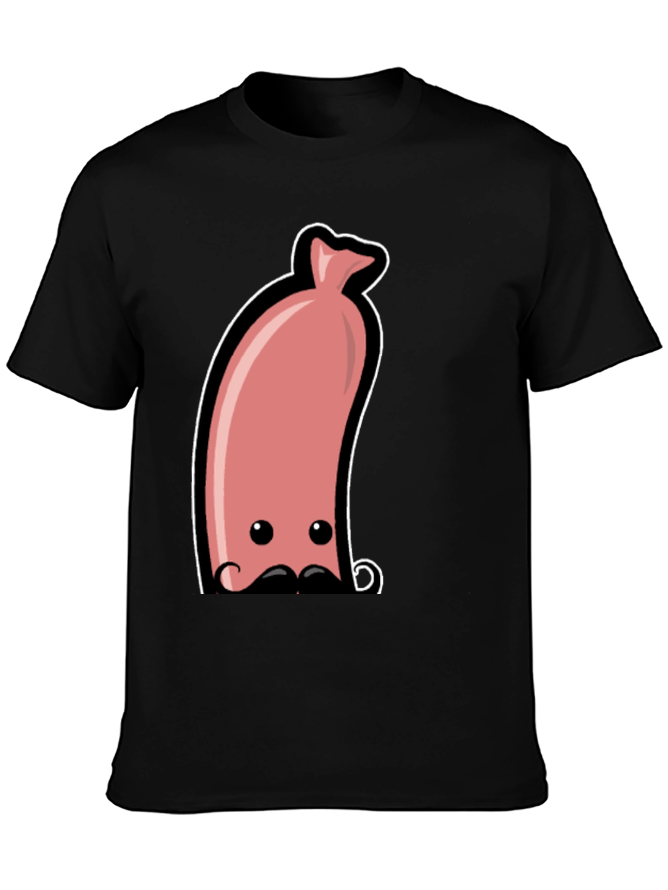Funny Sausage Graphic Tee - Mens Black T-Shirt