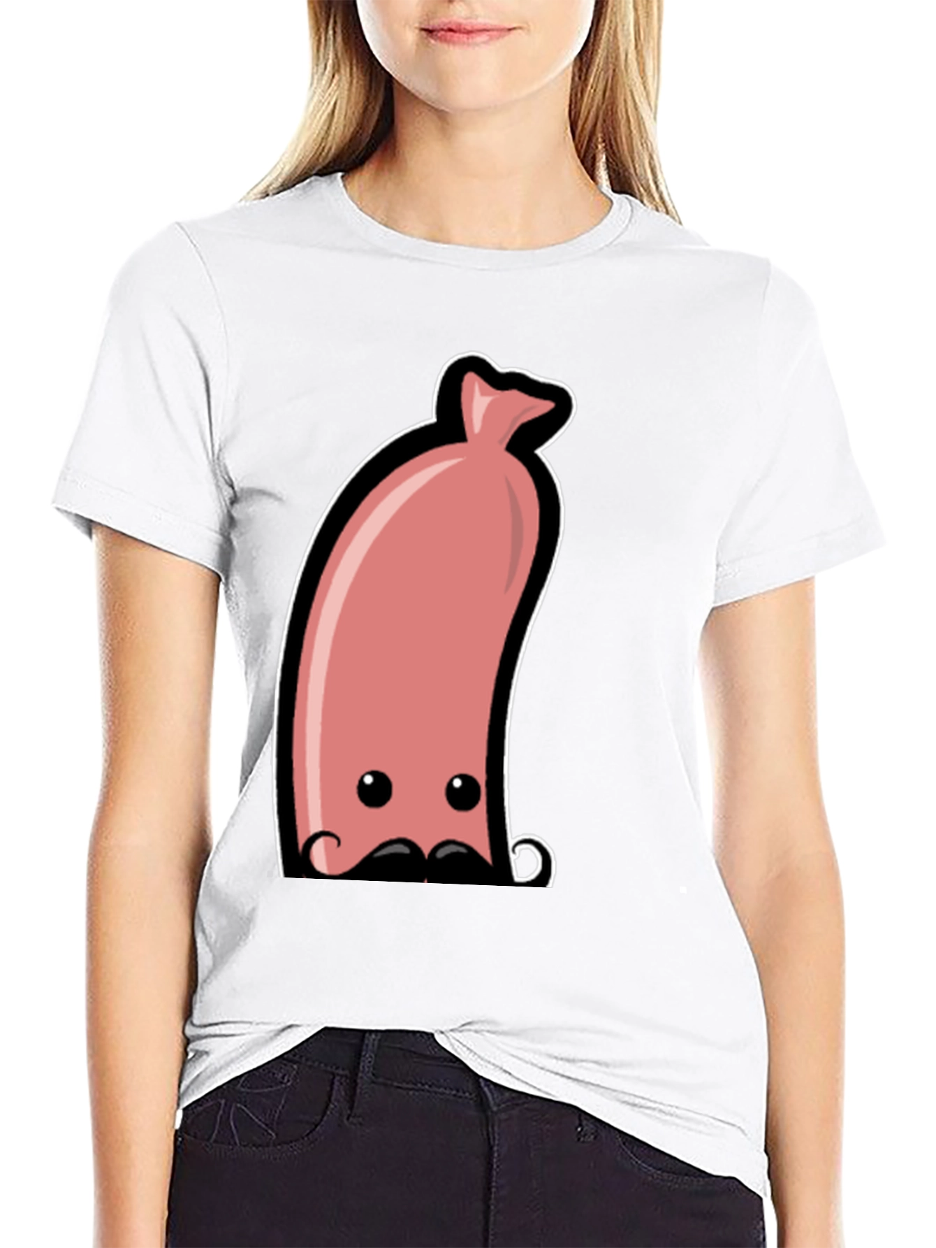 Funny Sausage Graphic Tee - Mens Black T-Shirt
