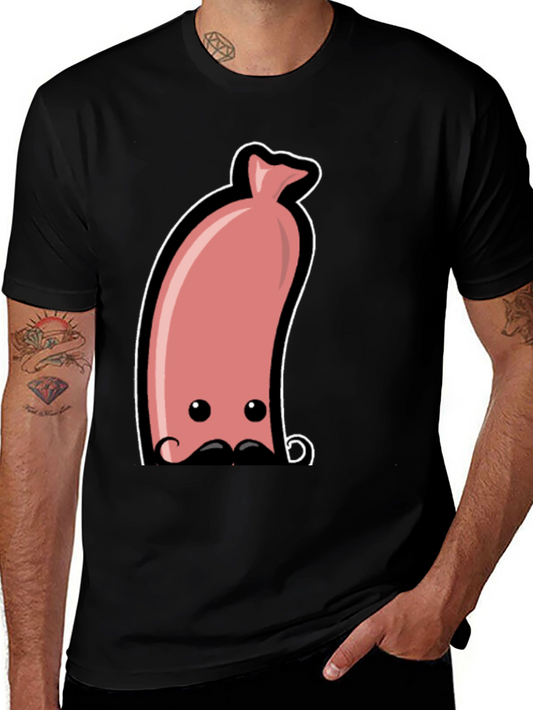 Funny Sausage Graphic Tee - Mens Black T-Shirt