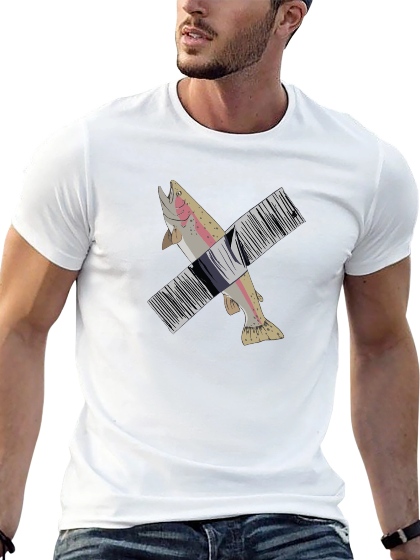 Fish Barcode Graphic Tee
