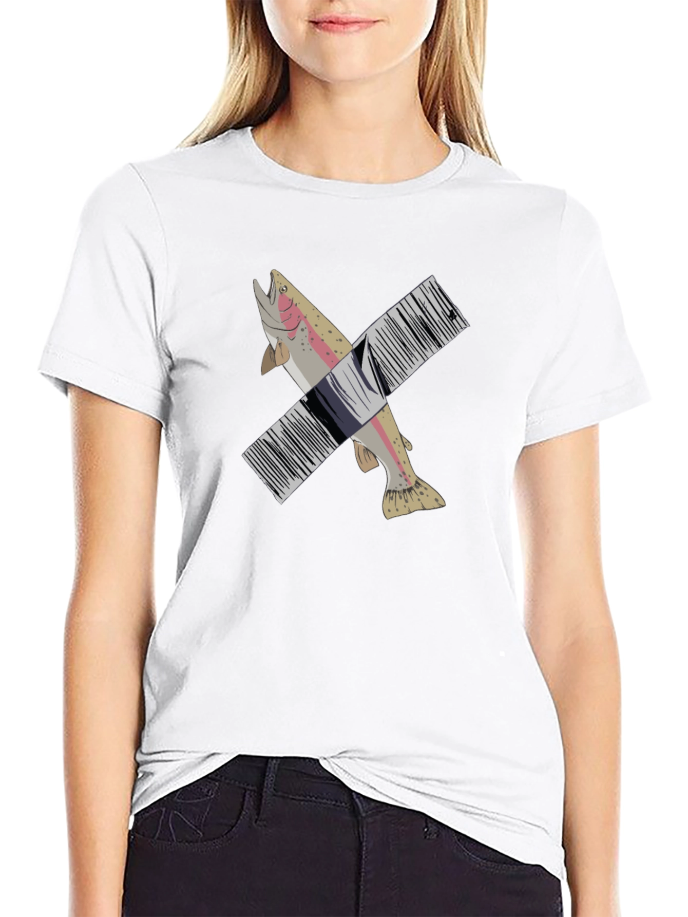 Fish Barcode Graphic Tee