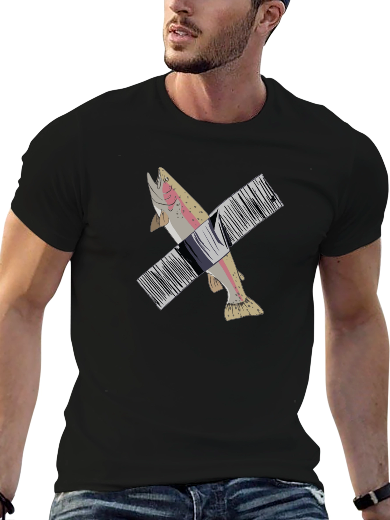 Fish Barcode Graphic Tee