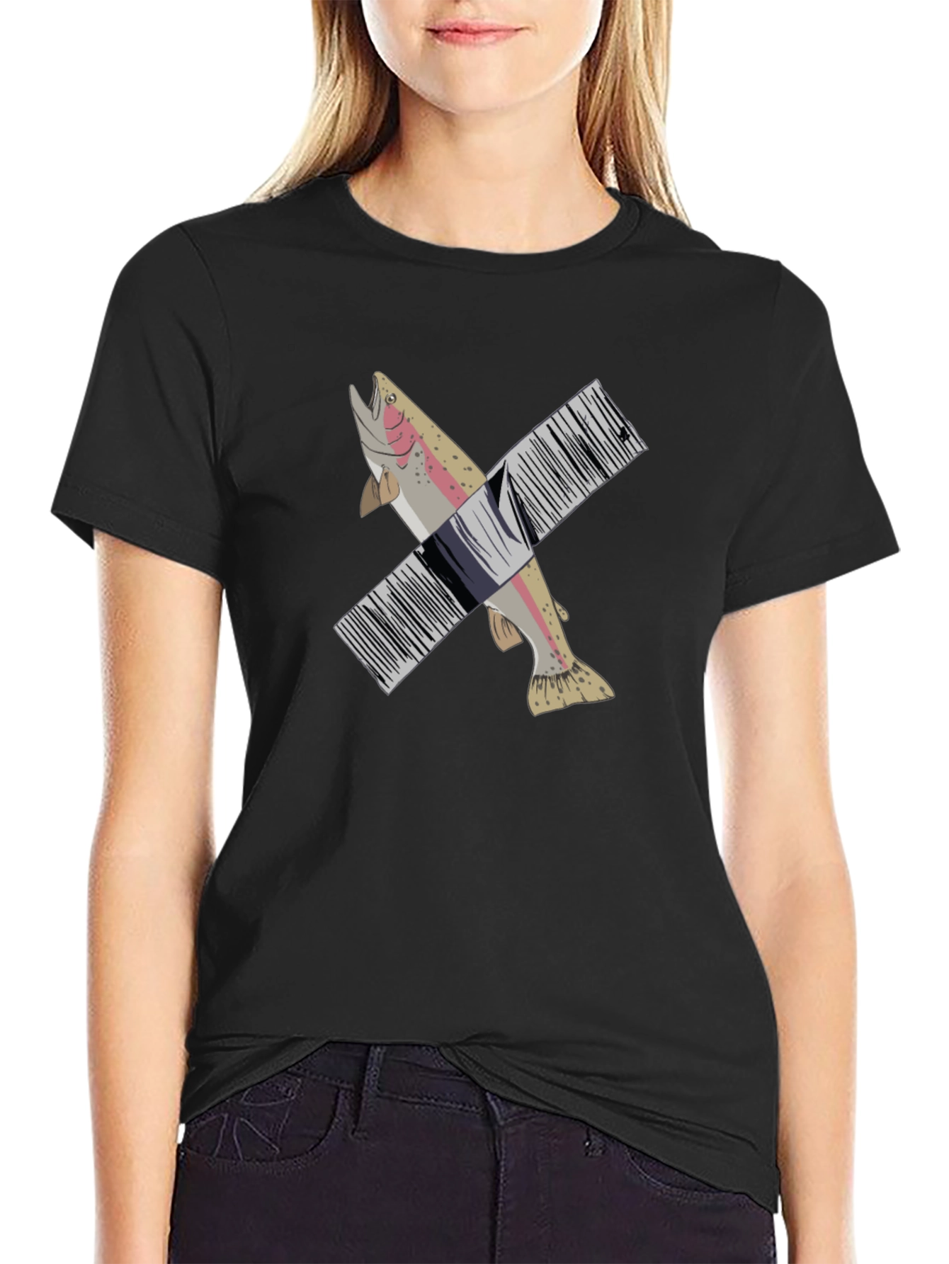 Fish Barcode Graphic Tee
