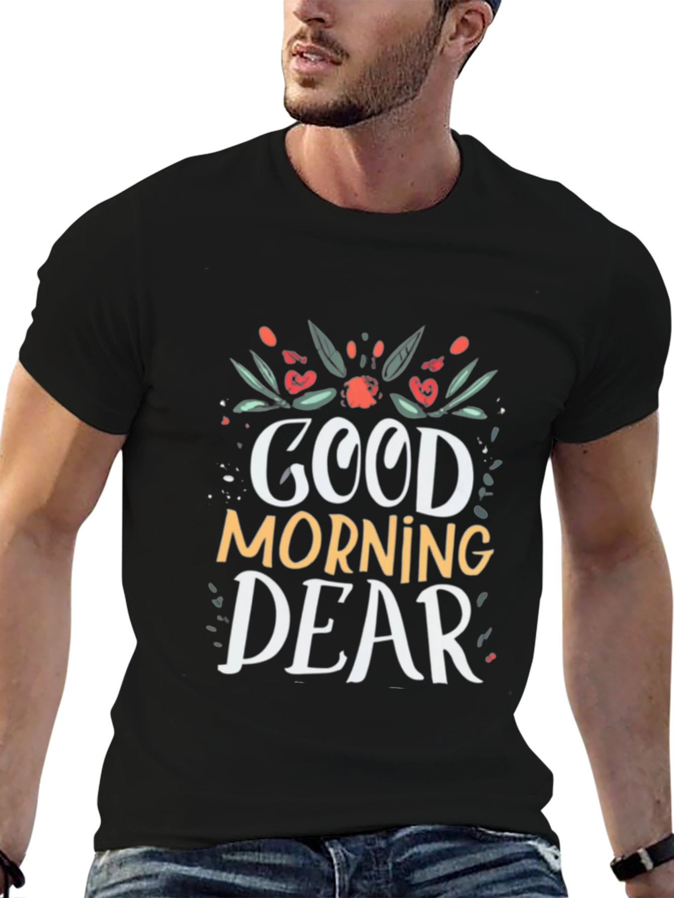 Good Morning Dear Black T-Shirt