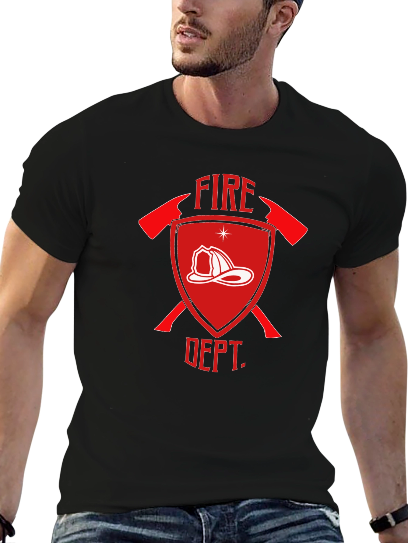 Fire Dept. Graphic Tee - Firefighter Tribute Shirt