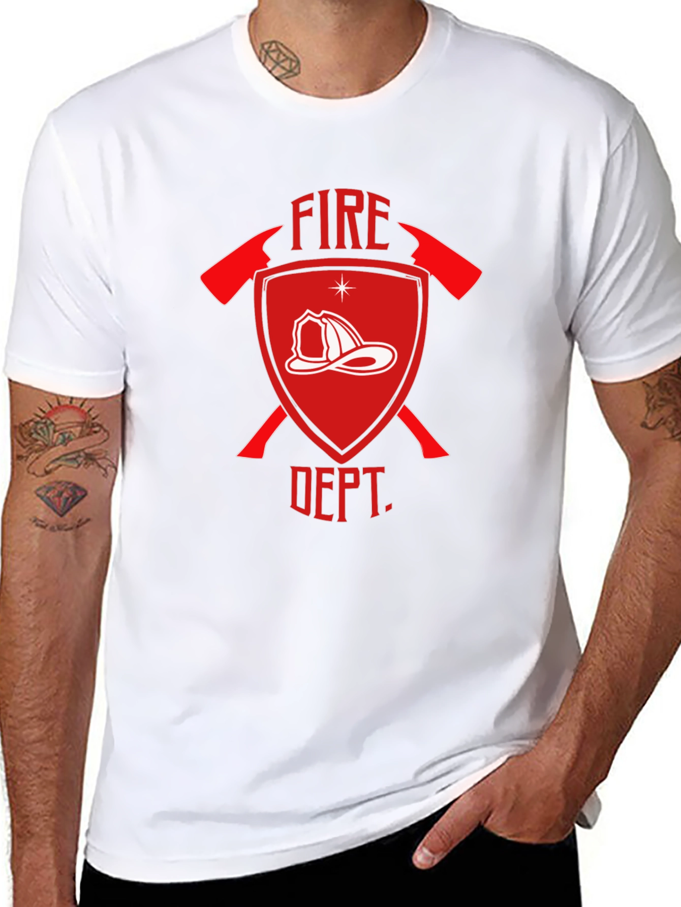 Fire Dept. Graphic Tee - Firefighter Tribute Shirt