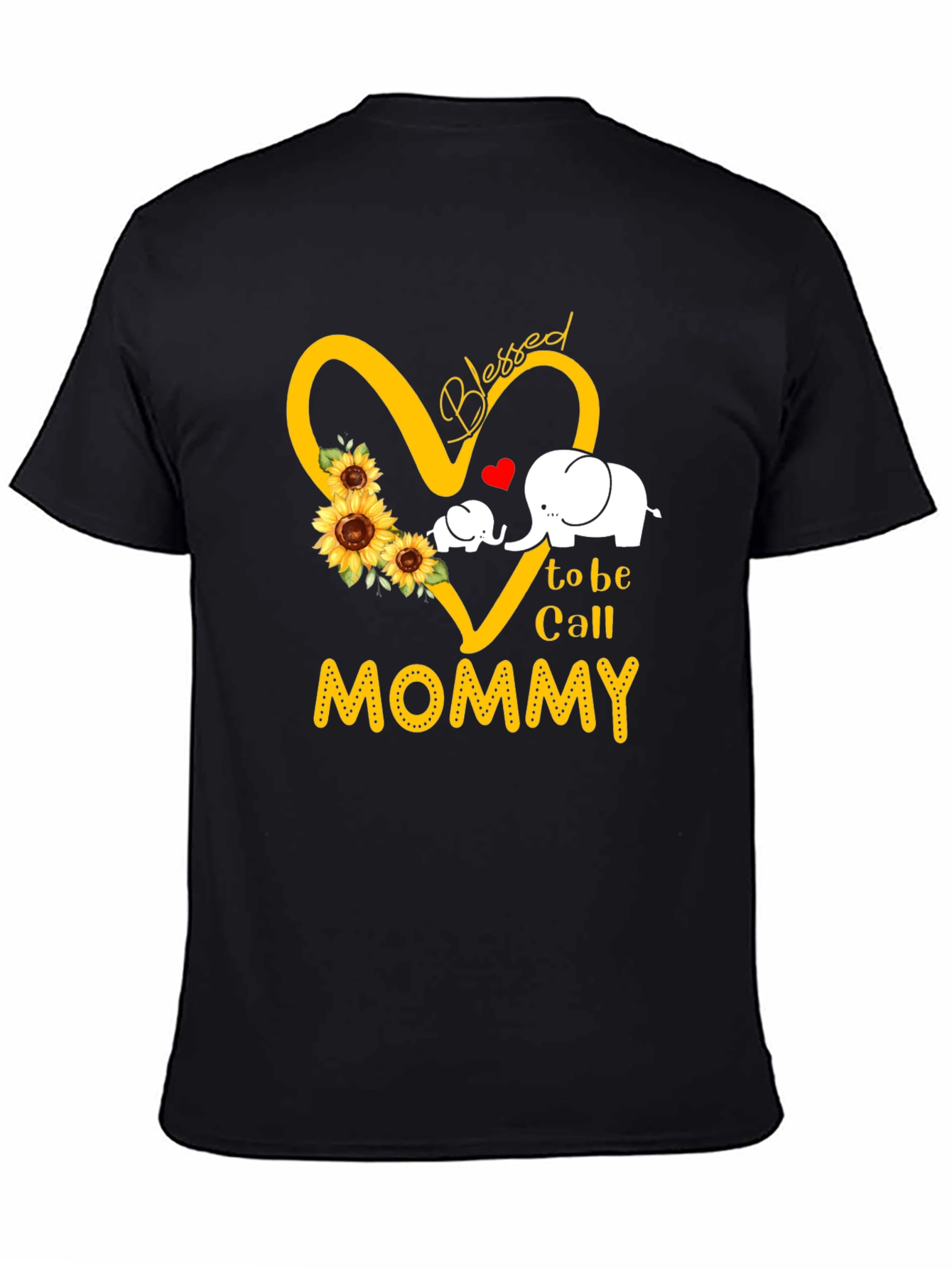 Blessed to be Call Mommy Black T-Shirt