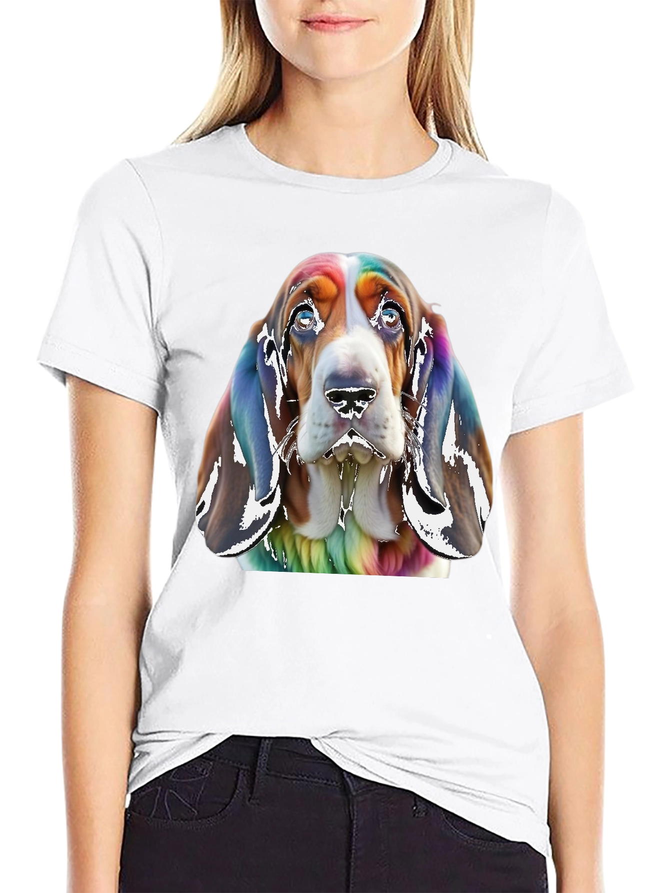 Basset Hound Rainbow T-Shirt