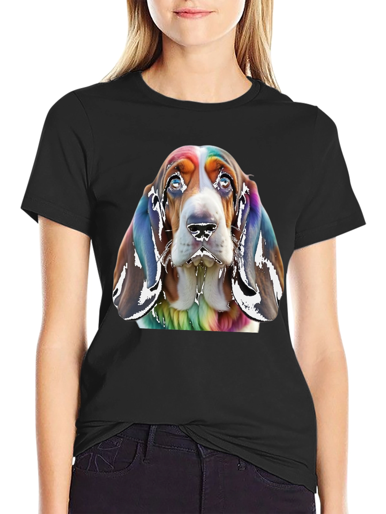 Basset Hound Rainbow T-Shirt
