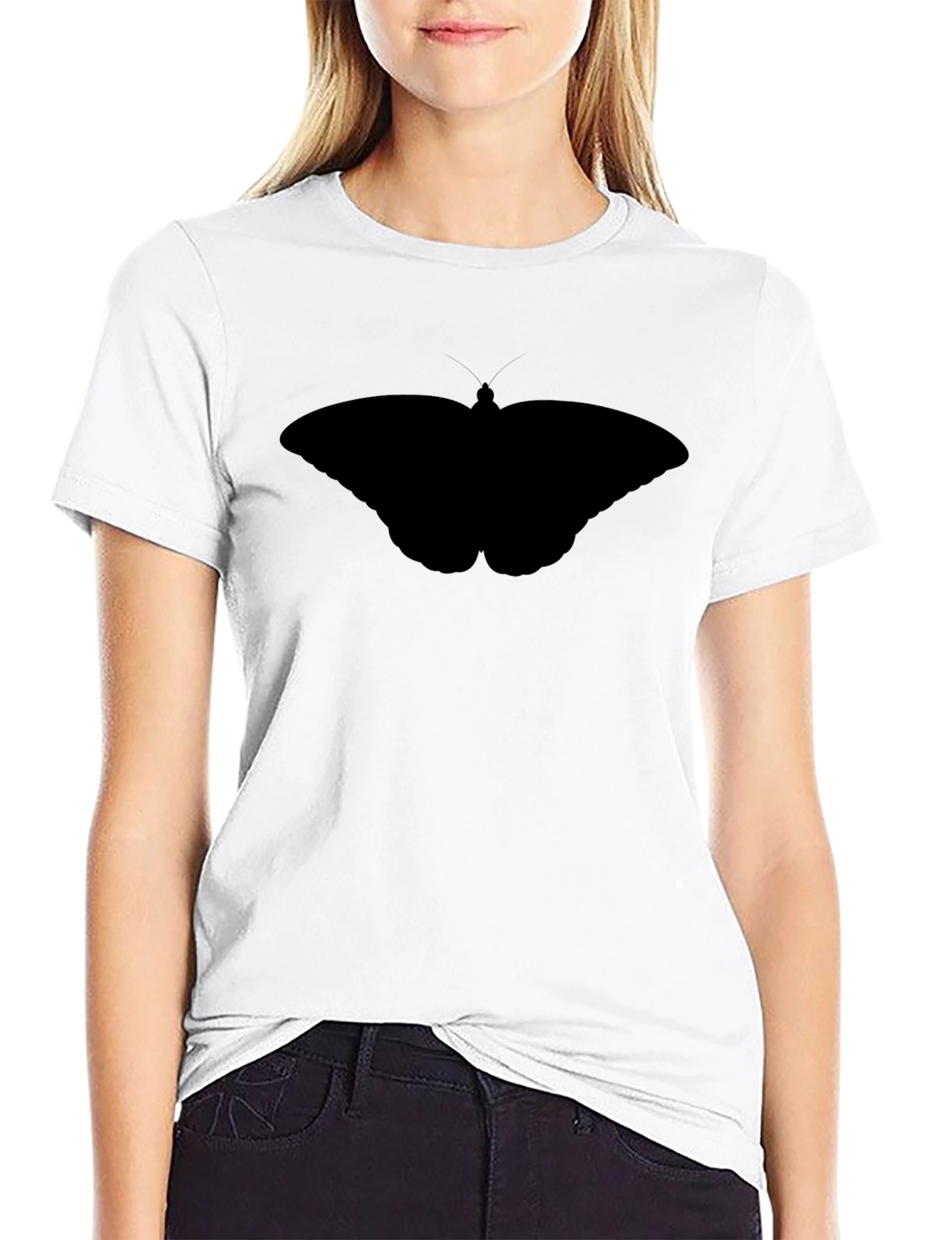 Butterfly Silhouette Black T-Shirt
