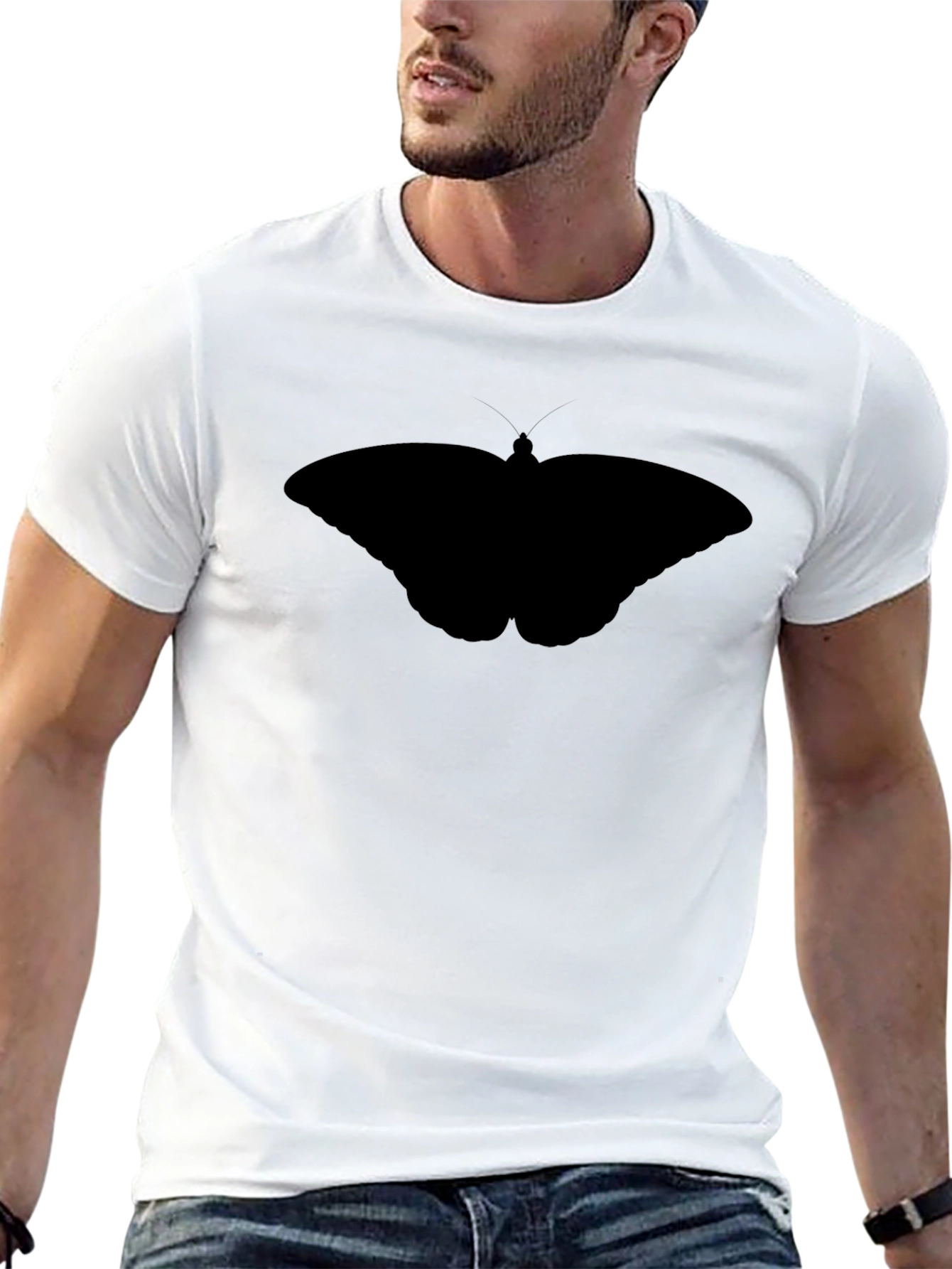 Butterfly Silhouette Black T-Shirt