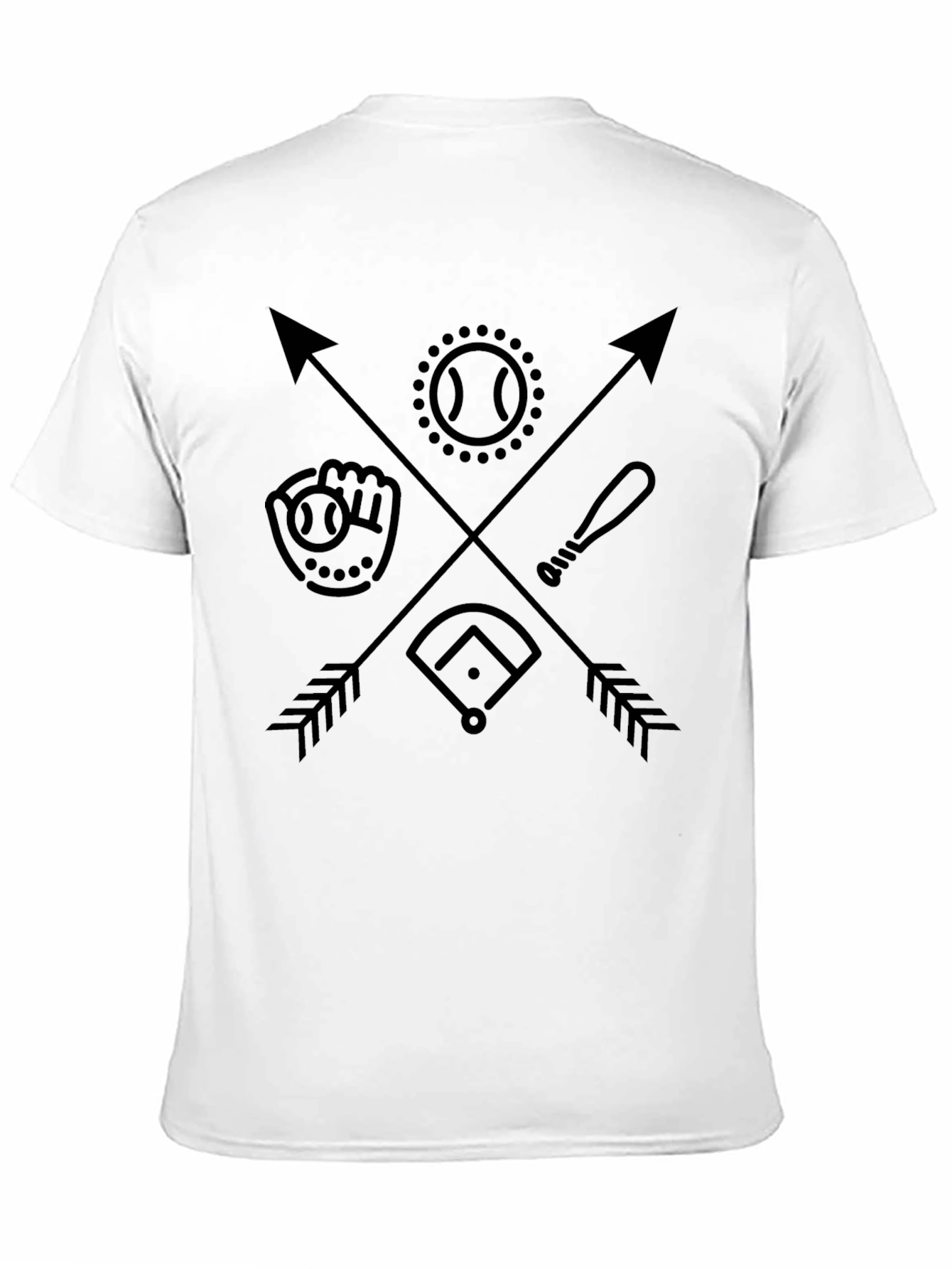 Baseball Arrows Graphic Tee - Classic Black T-Shirt