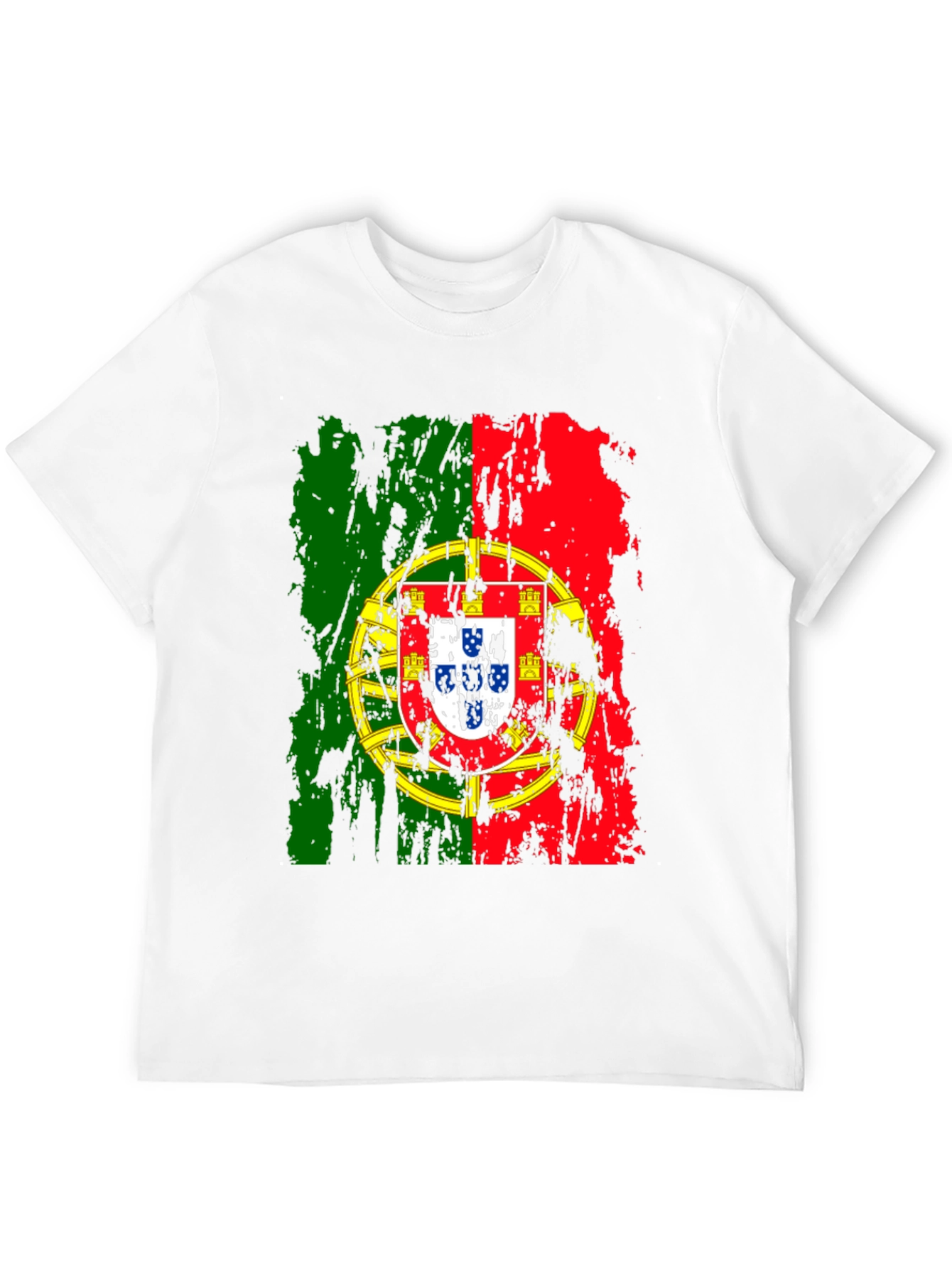 Portugal Flag Graphic T-Shirt - Black Cotton Tee