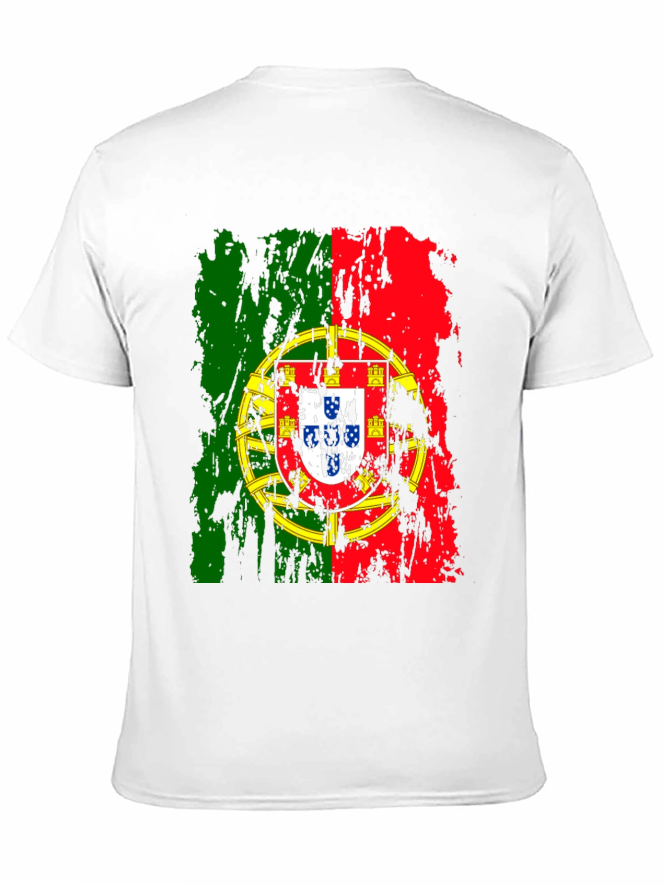 Portugal Flag Graphic T-Shirt - Black Cotton Tee
