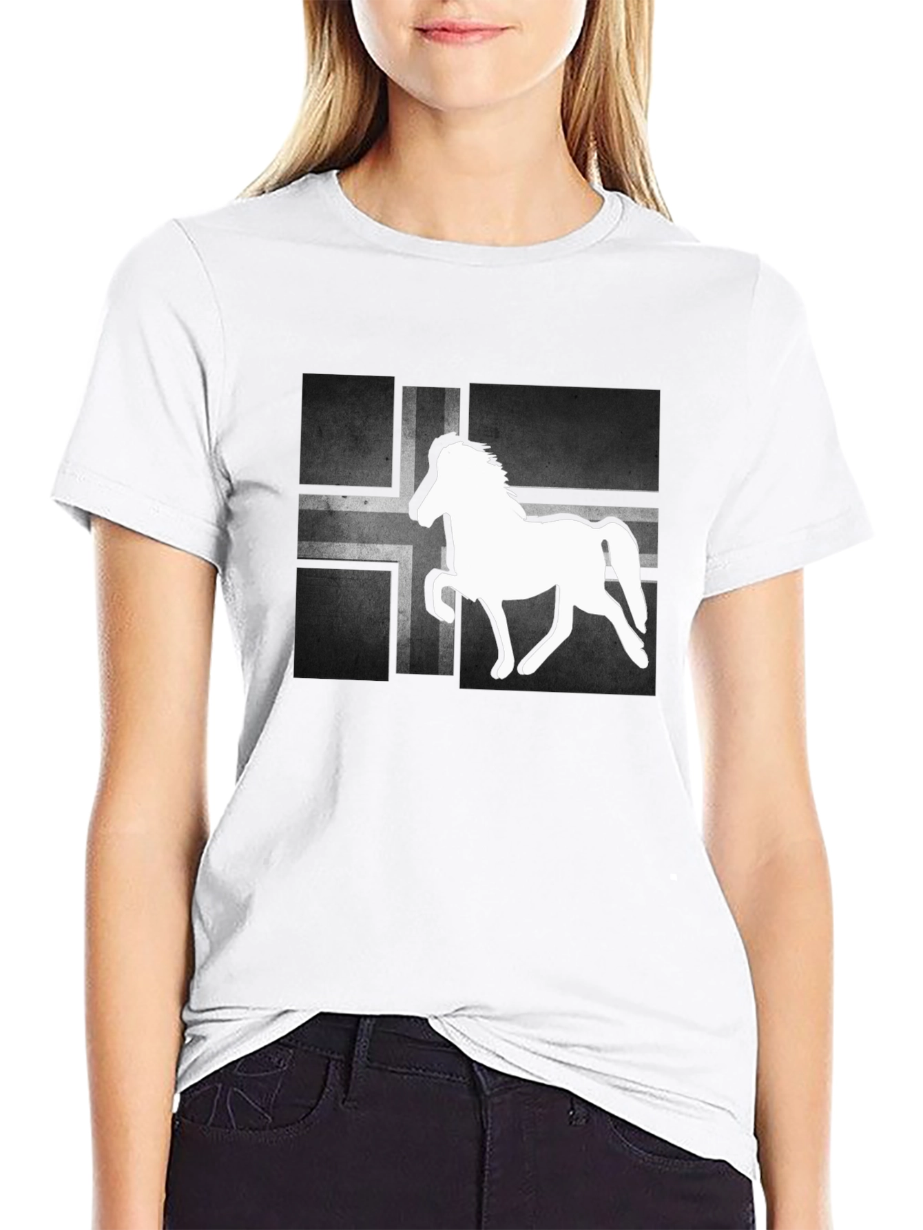 Icelandic Horse Flag Graphic T-Shirt