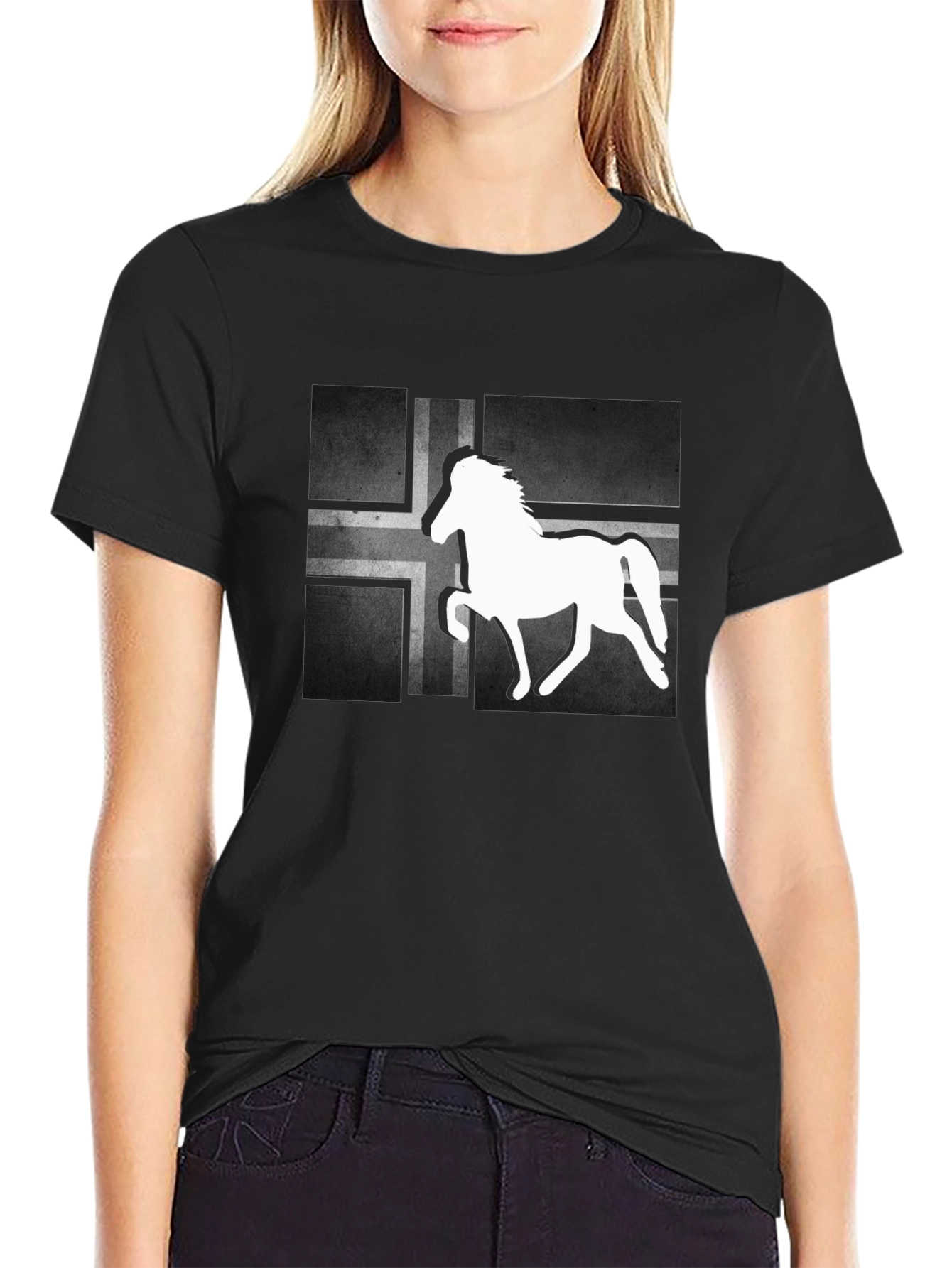 Icelandic Horse Flag Graphic T-Shirt