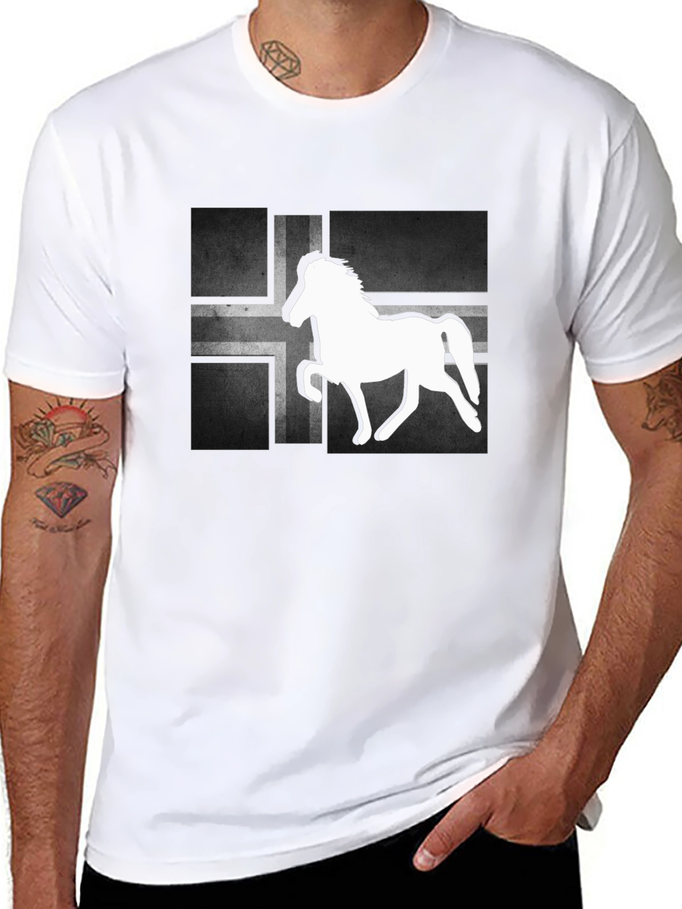 Icelandic Horse Flag Graphic T-Shirt