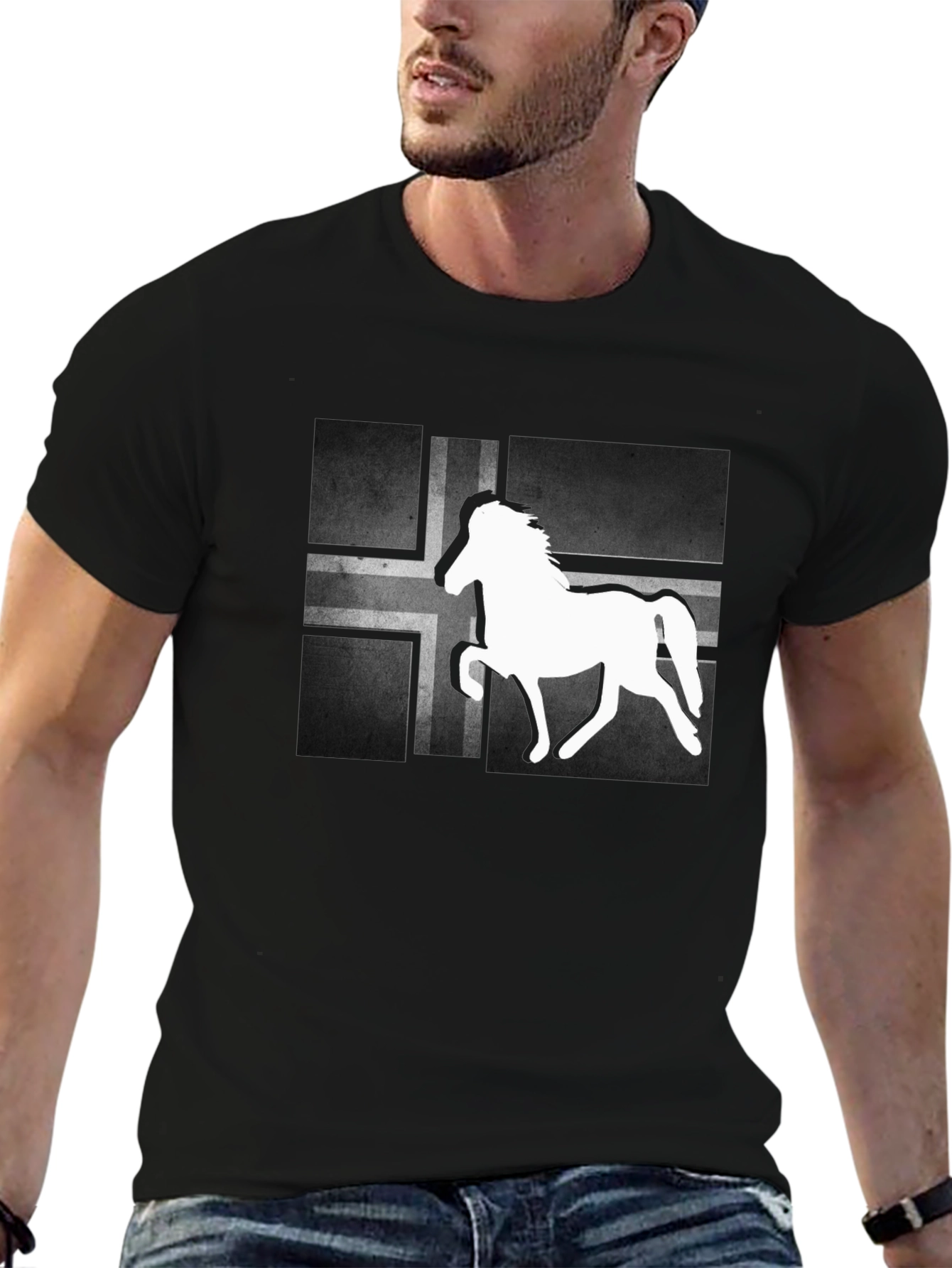Icelandic Horse Flag Graphic T-Shirt