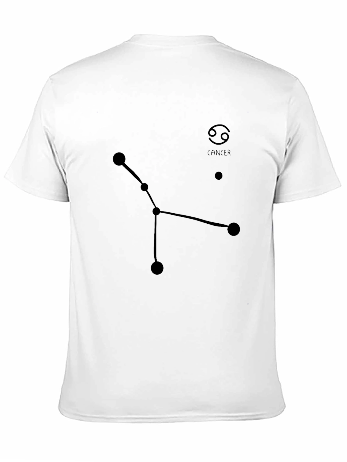 Cancer Constellation Black T-Shirt Zodiac Astrology Gift