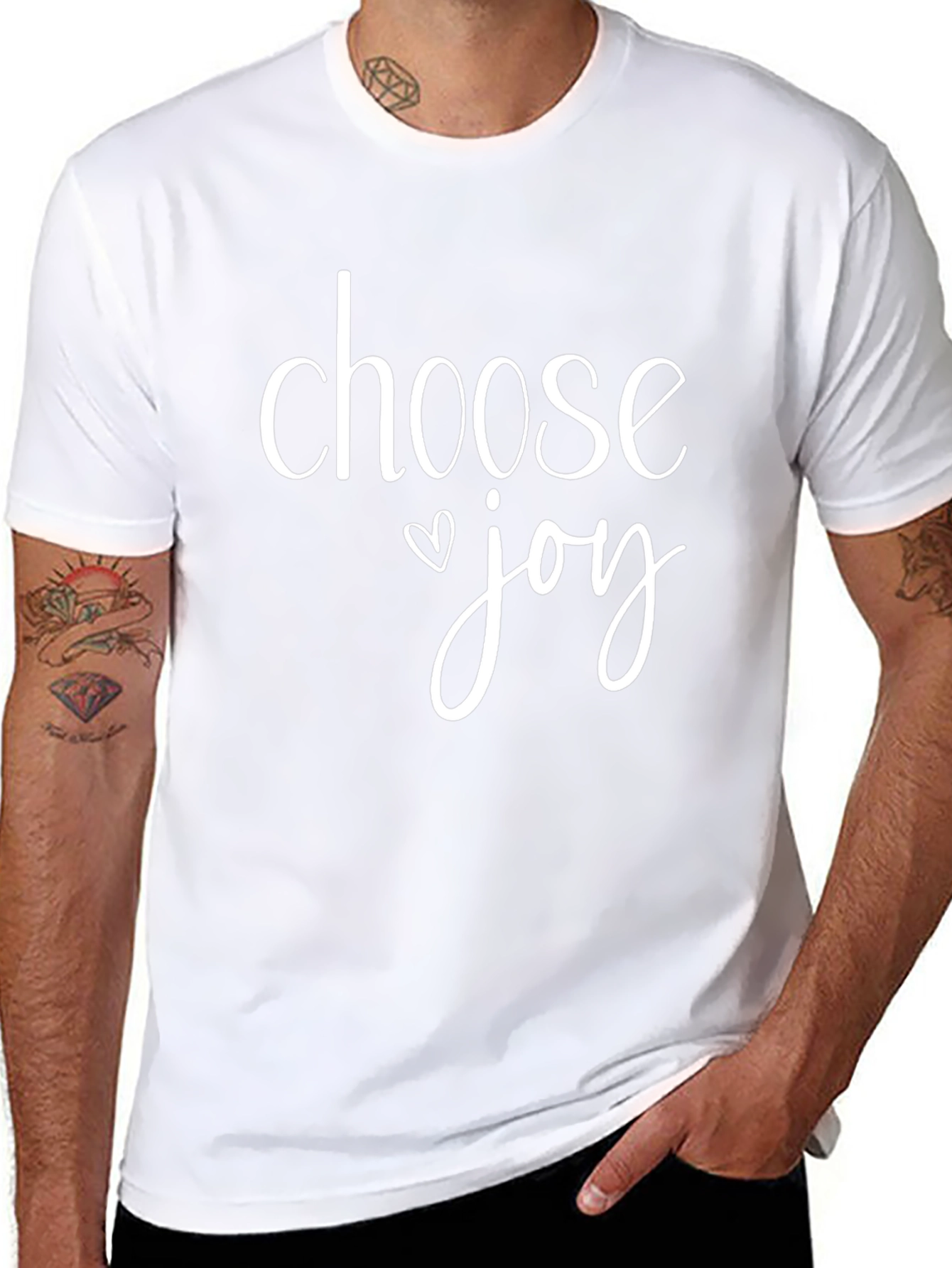 Choose Joy Graphic Tee - Inspirational Black T-Shirt