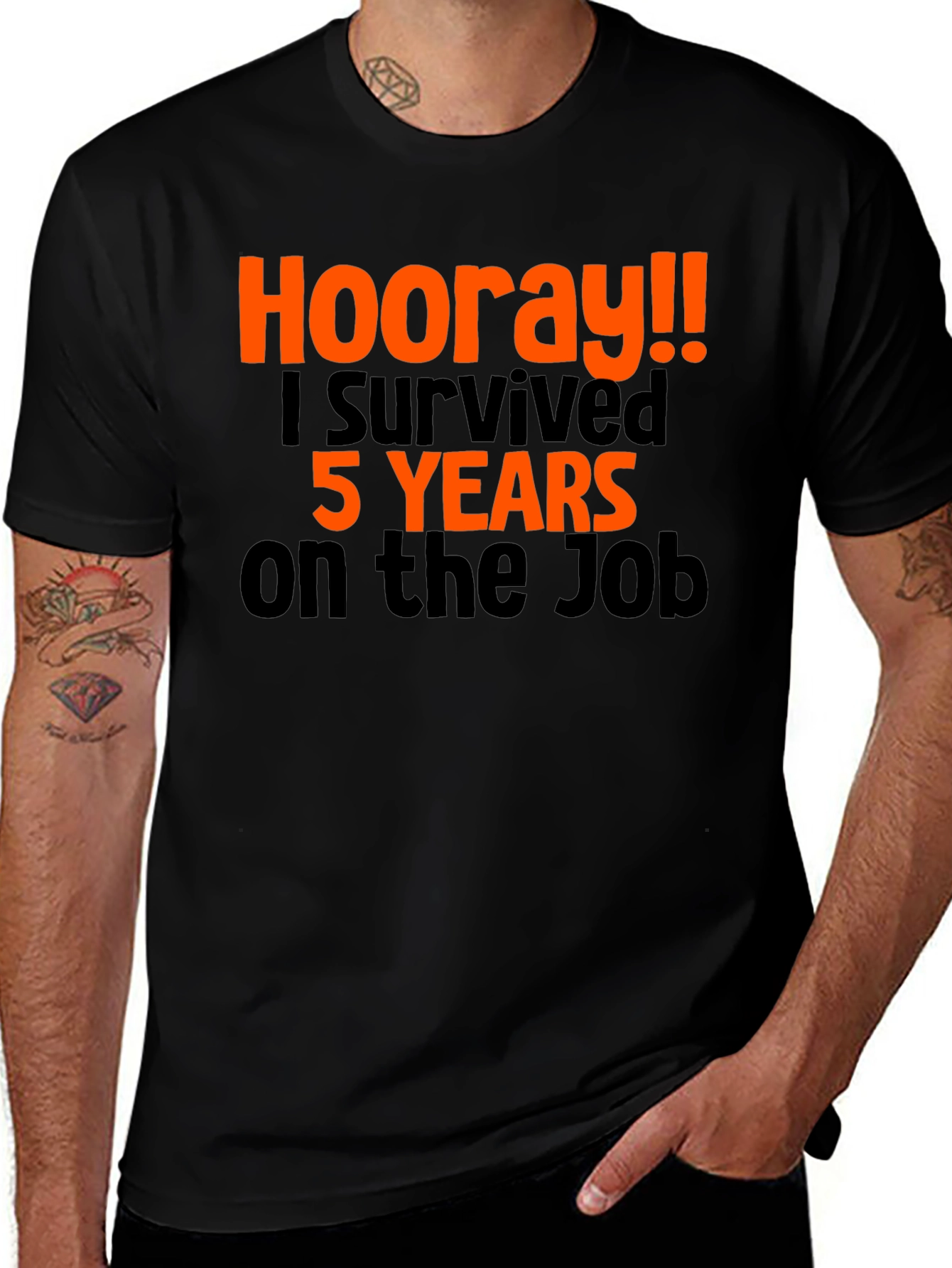 Hooray 5 Years On The Job T-Shirt