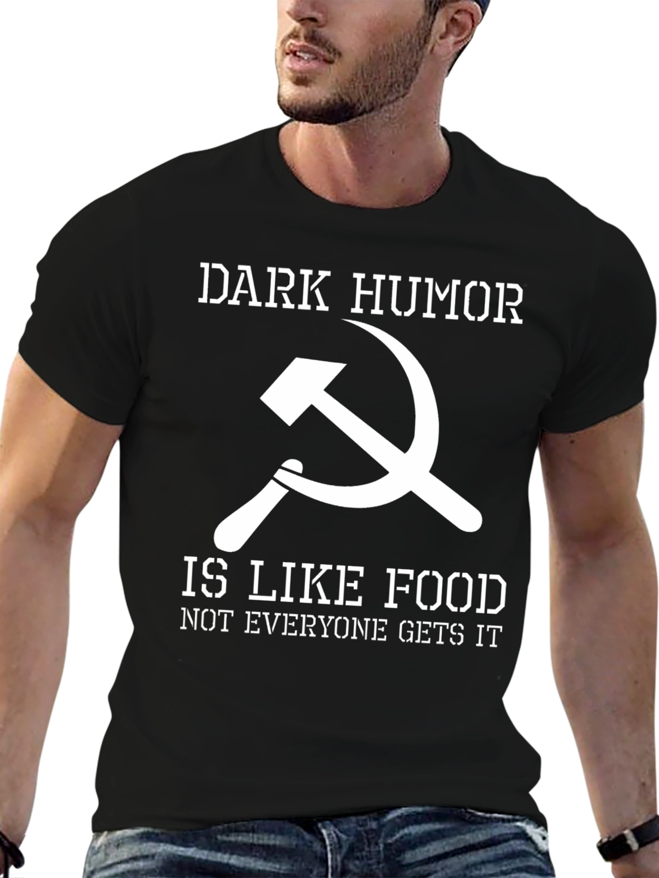 Dark Humor Hammer & Sickle Graphic T-Shirt