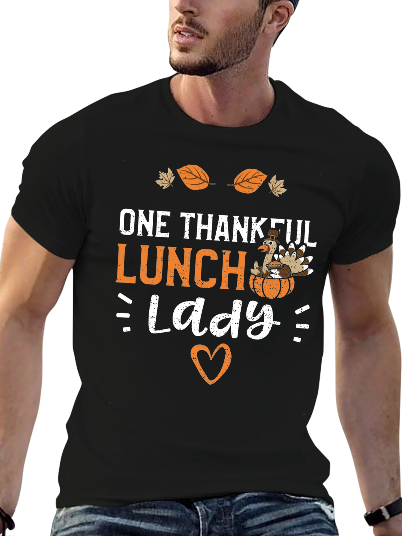 One Thankful Lunch Lady Thanksgiving T-Shirt